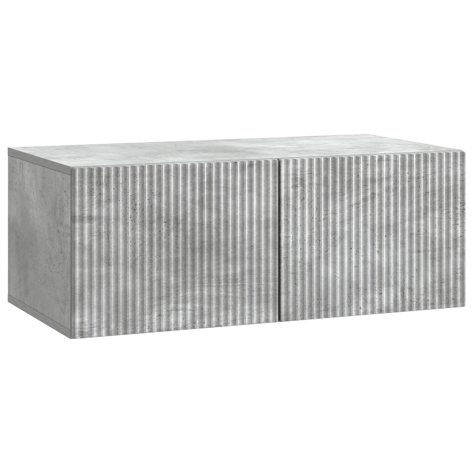 Meuble TV mural Gris béton 78,5 x 41 x 30 cm Bois d'ingénierie - XIOS