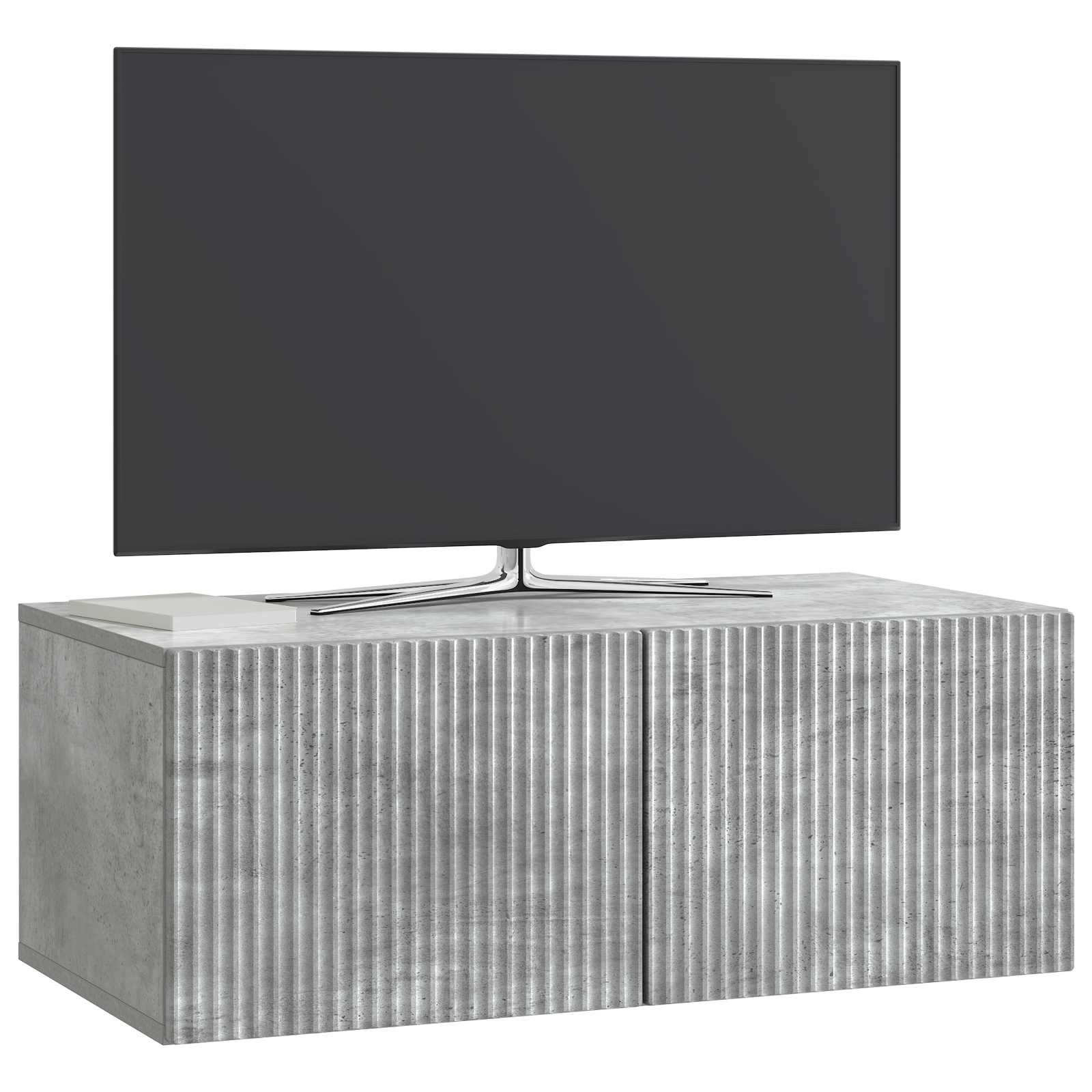 Meuble TV mural Gris béton 78,5 x 41 x 30 cm Bois d'ingénierie - XIOS