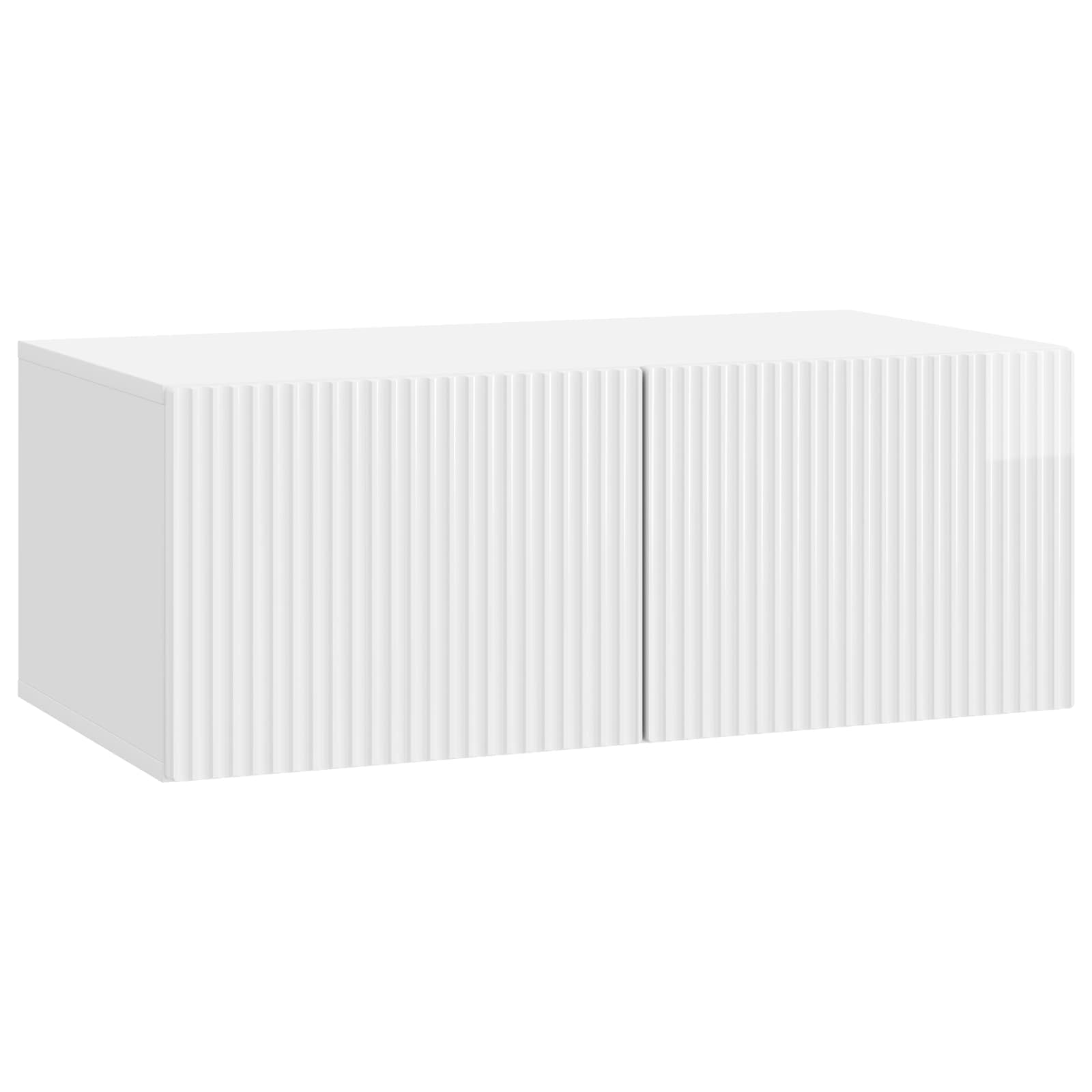 Meuble TV mural Montage mural Blanc brillant 78,5 x 41 x 30 cm - XIOS