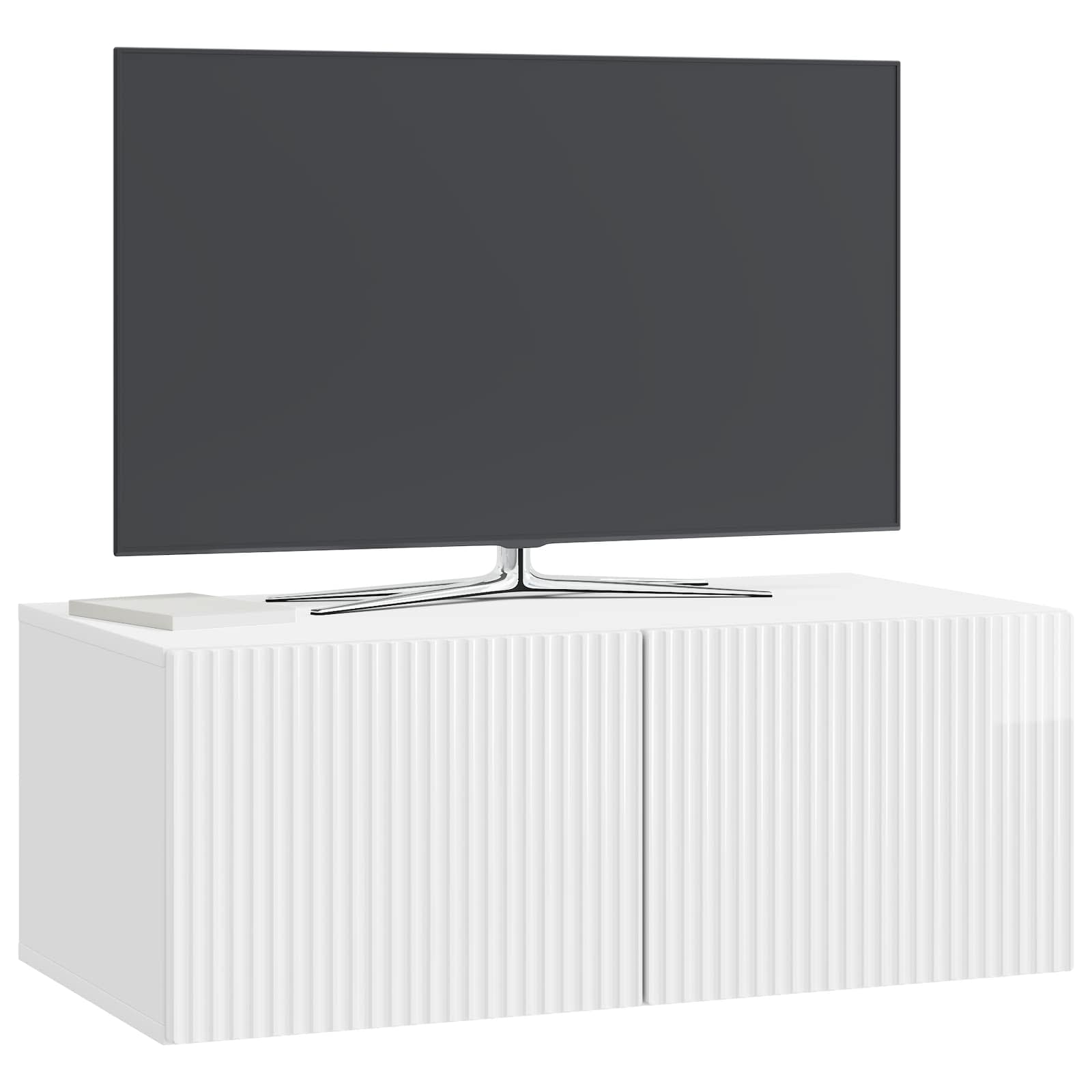 Meuble TV mural Montage mural Blanc brillant 78,5 x 41 x 30 cm - XIOS