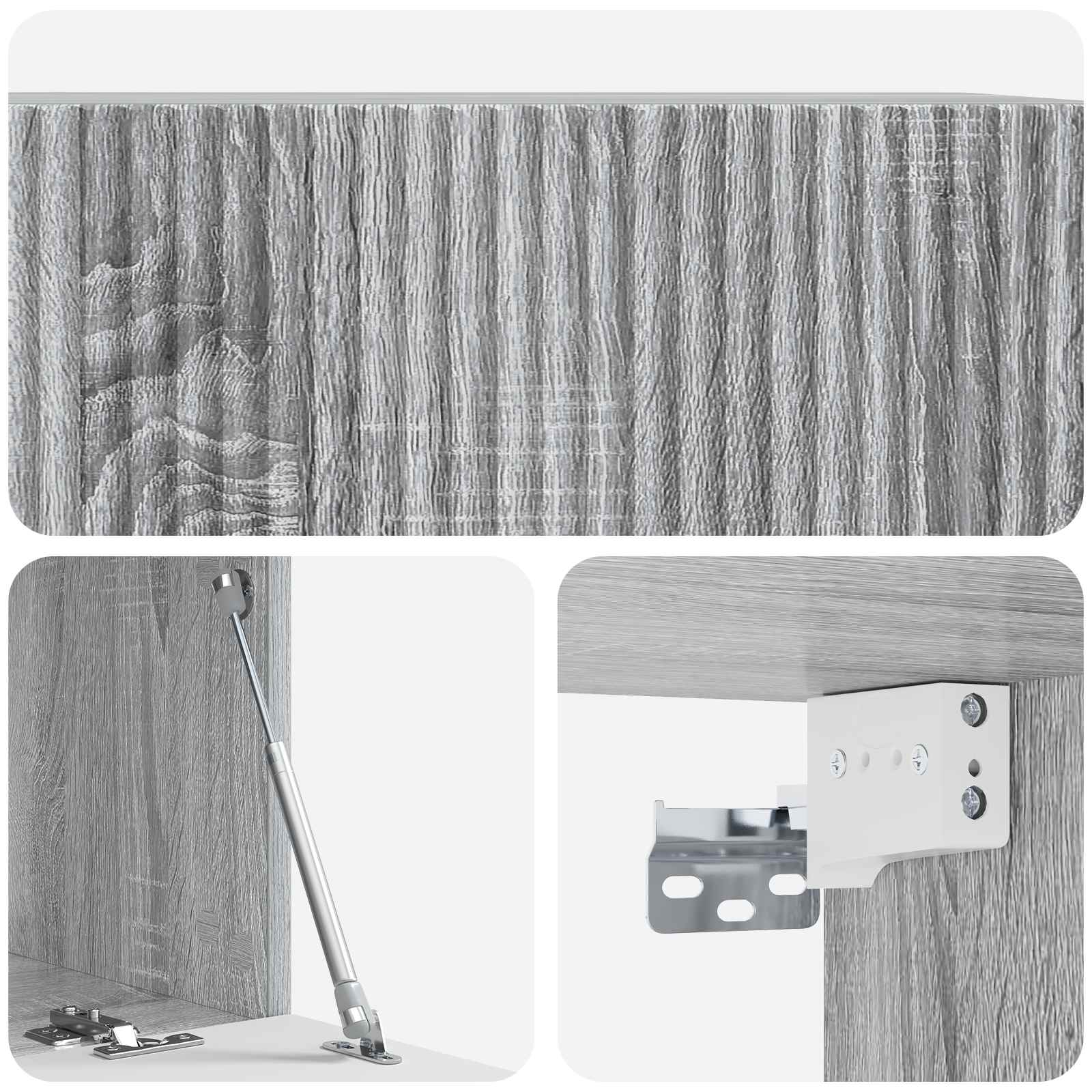 Meuble TV mural Sonoma gris 78,5 x 41 x 30 cm Bois d'ingénierie - XIOS