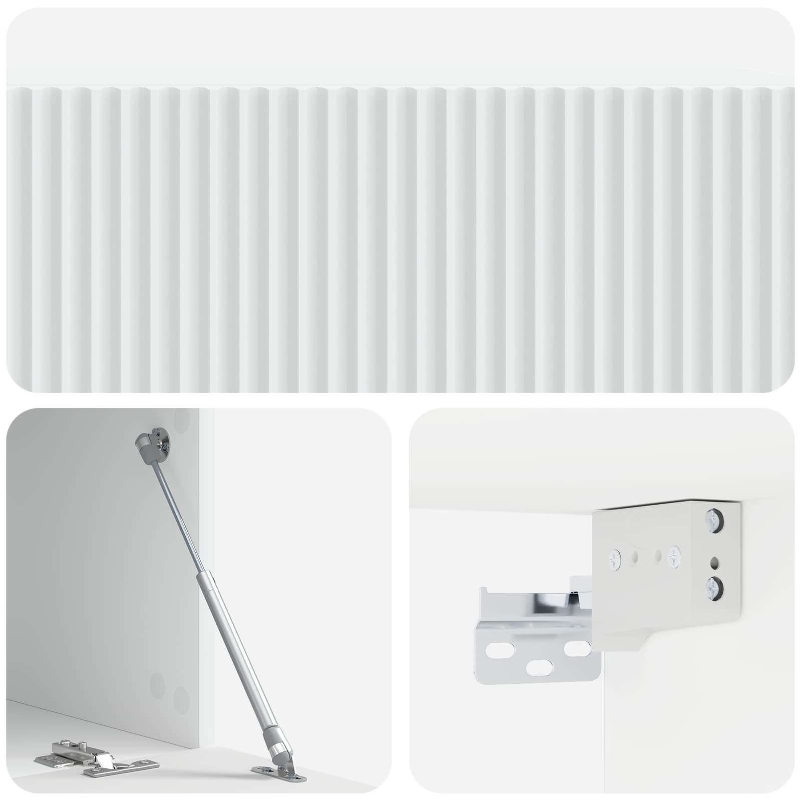 Meuble TV mural Blanc 98 x 41 x 30 cm Bois d'ingénierie - XIOS