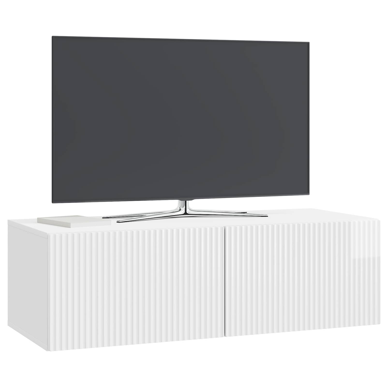 Meuble TV mural Montage mural Blanc brillant 98 x 41 x 30 cm - XIOS