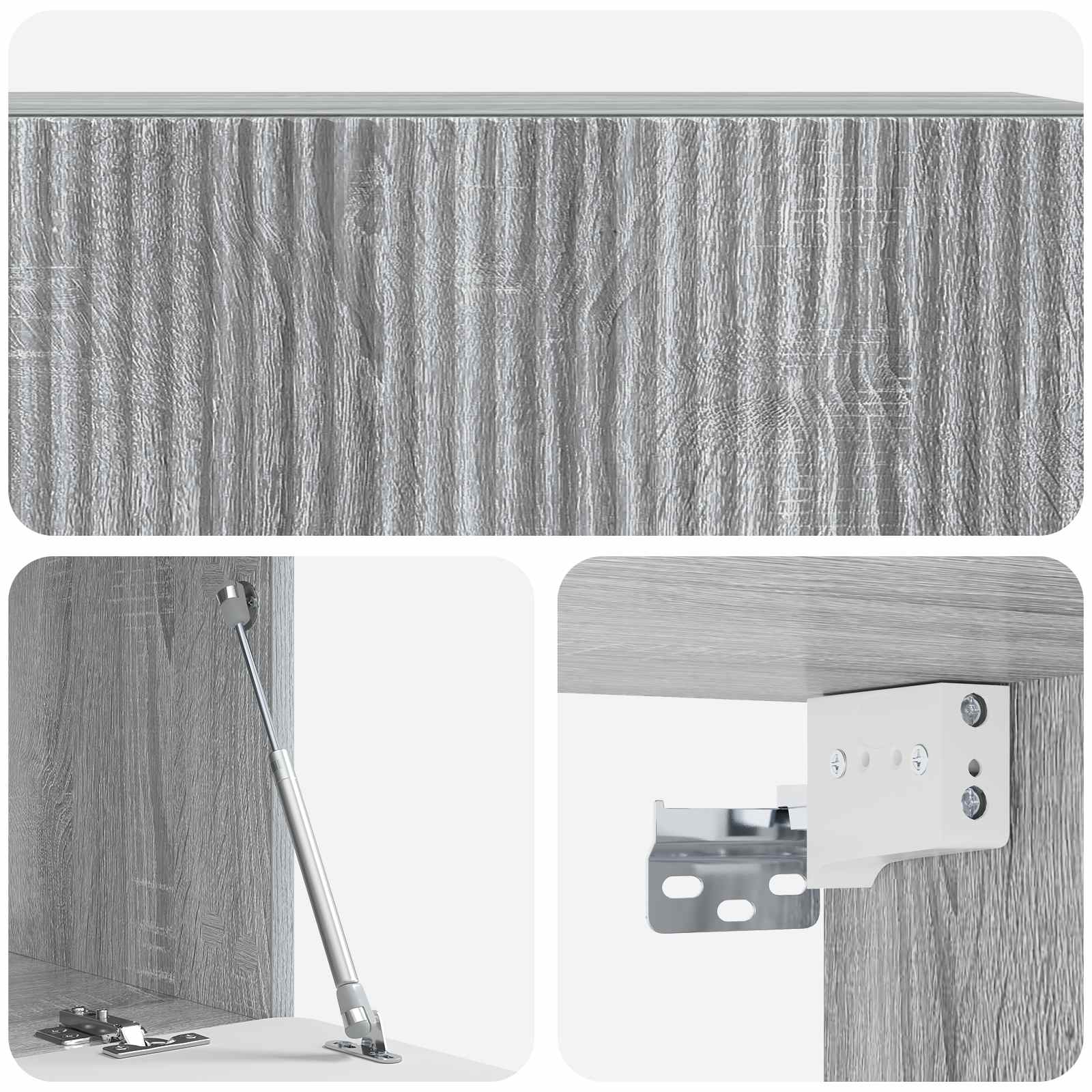 Meuble TV mural Sonoma gris 98 x 41 x 30 cm Bois d'ingénierie - XIOS