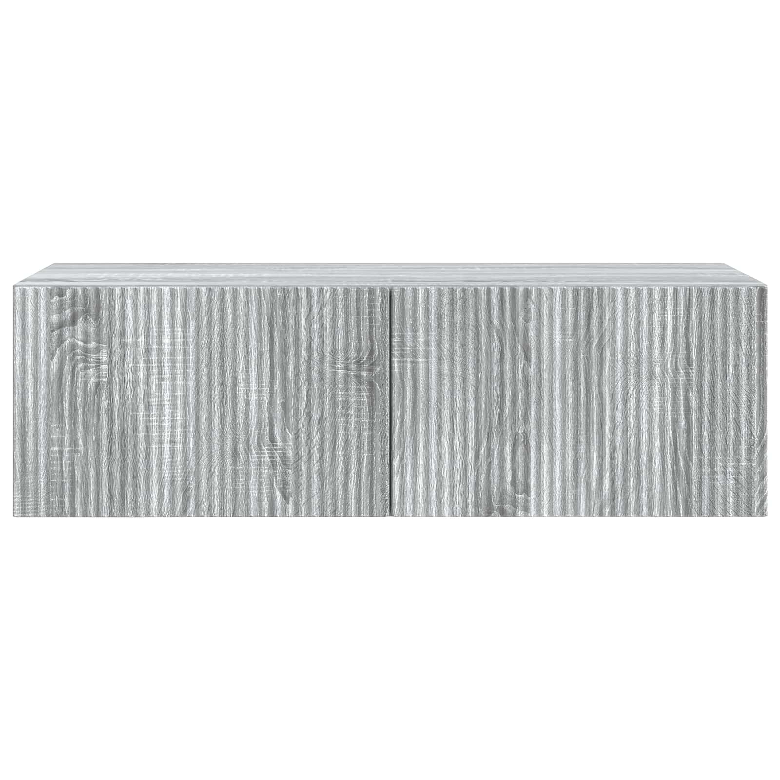 Meuble TV mural Sonoma gris 98 x 41 x 30 cm Bois d'ingénierie - XIOS