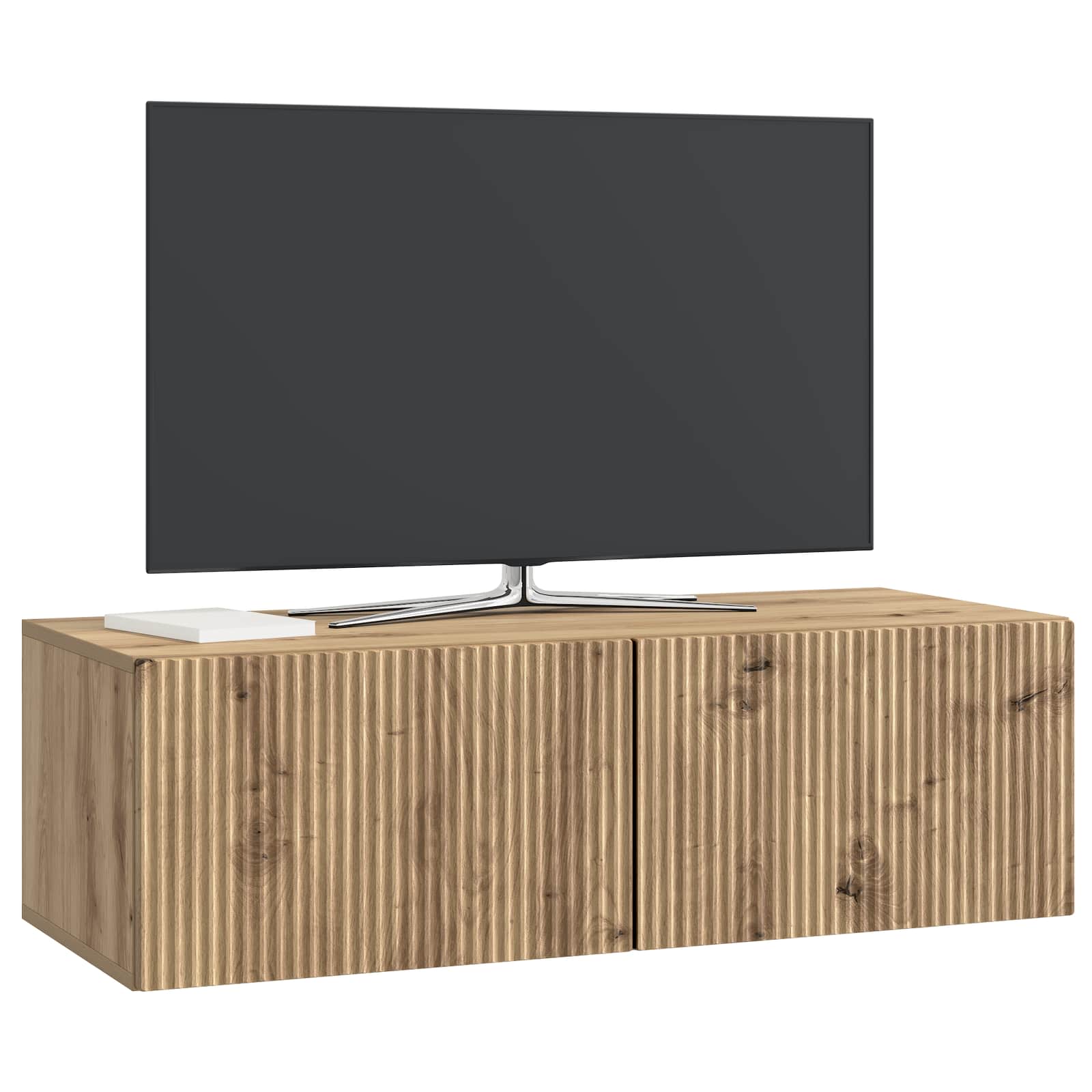 Meuble TV mural Montage mural Chêne artisanal 98 x 41 x 30 cm - XIOS