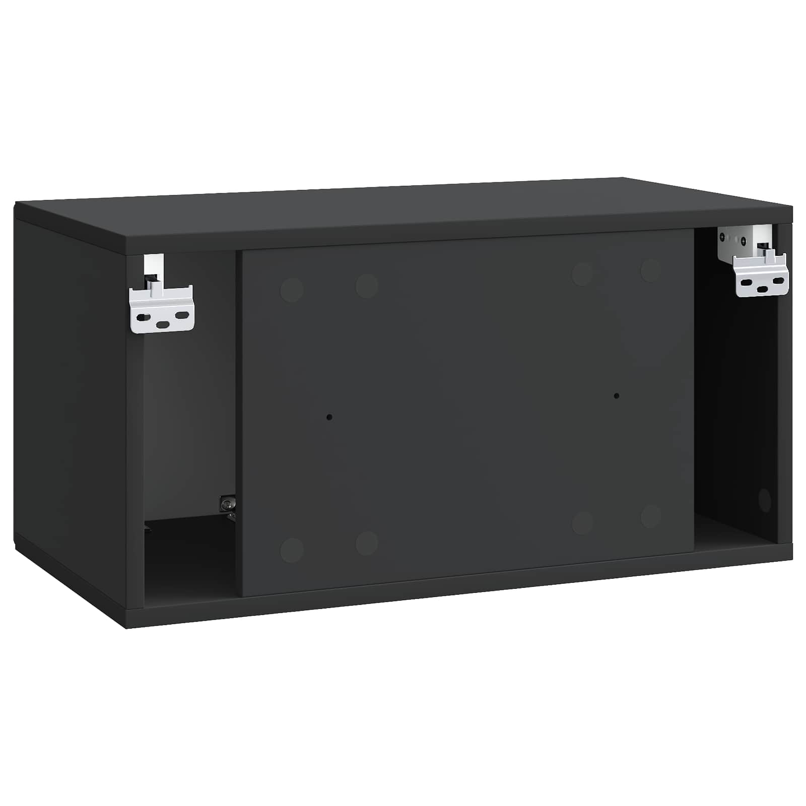 Meuble TV mural Noir 59,5 x 31 x 30 cm Bois d'ingénierie - XIOS