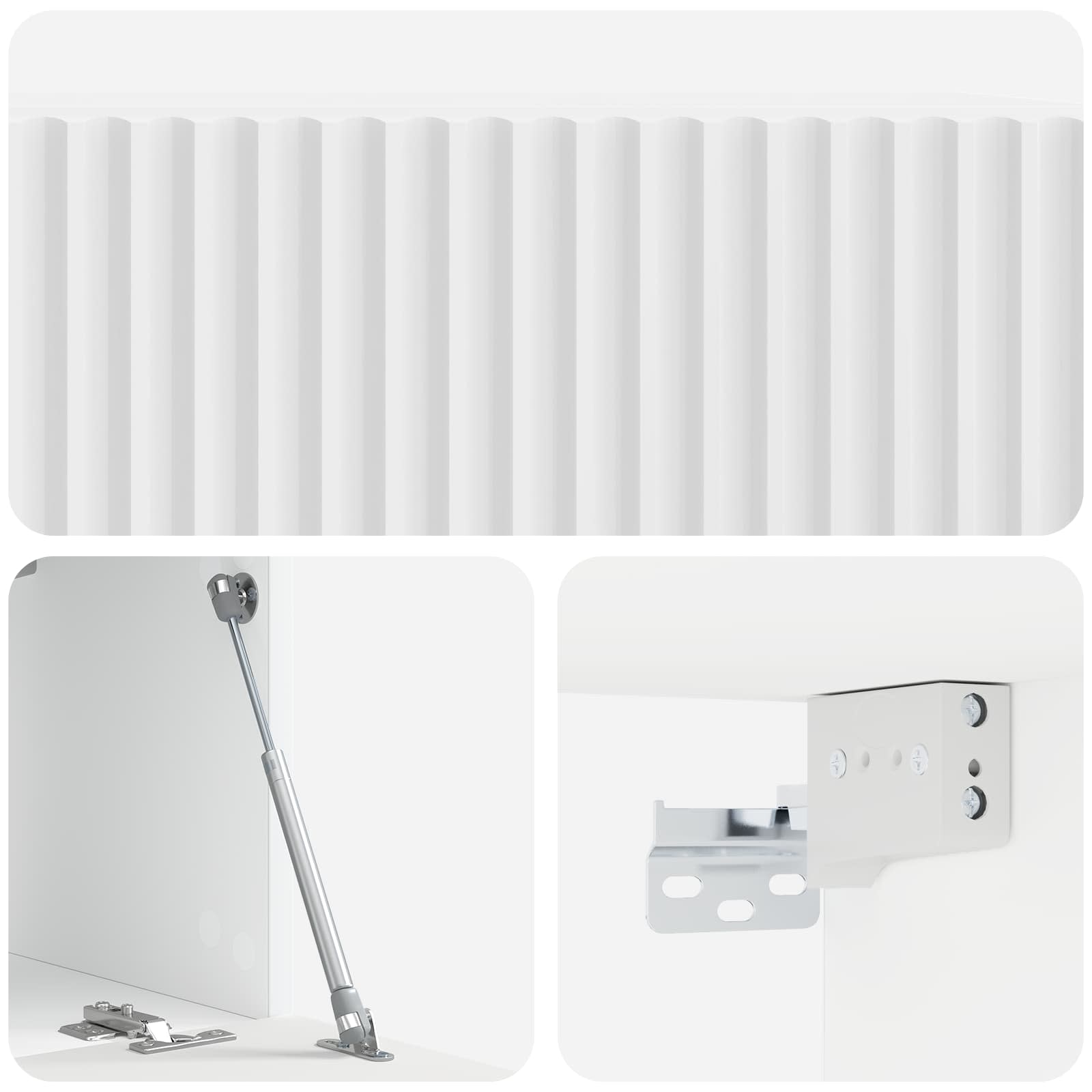 Meuble TV mural Montage mural Blanc brillant 59,5 x 31 x 30 cm - XIOS