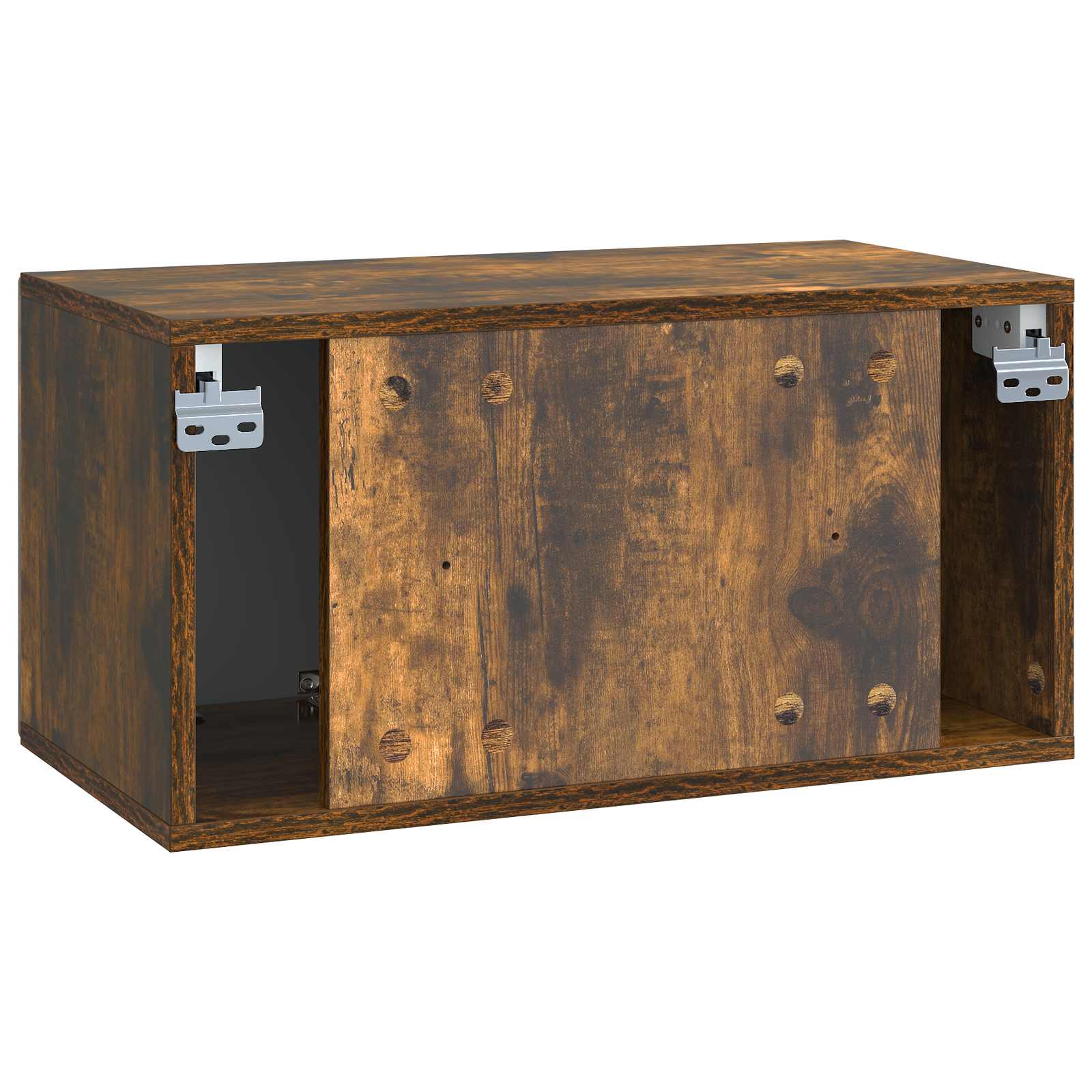 Meuble TV mural Chêne fumé 59,5 x 31 x 30 cm Bois d'ingénierie - XIOS
