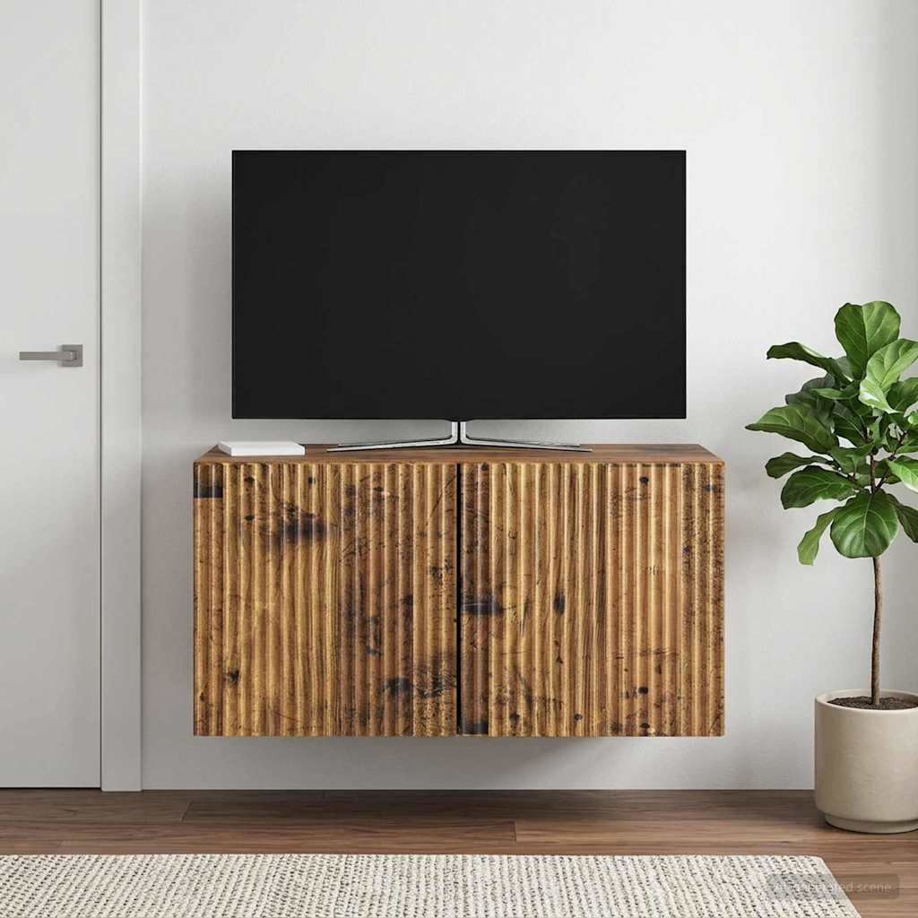 Meuble TV mural Bois ancien 59,5 x 31 x 30 cm Bois d'ingénierie - XIOS