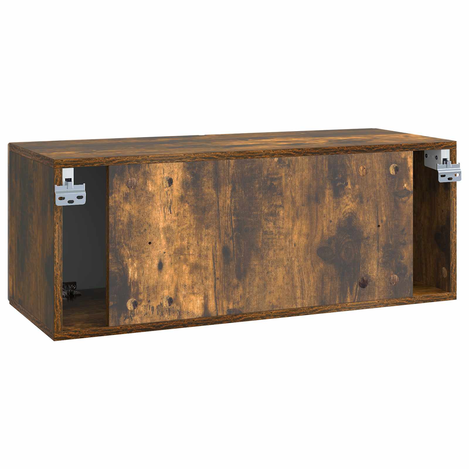 Meuble TV mural Chêne fumé 78,5 x 31 x 30 cm Bois d'ingénierie - XIOS