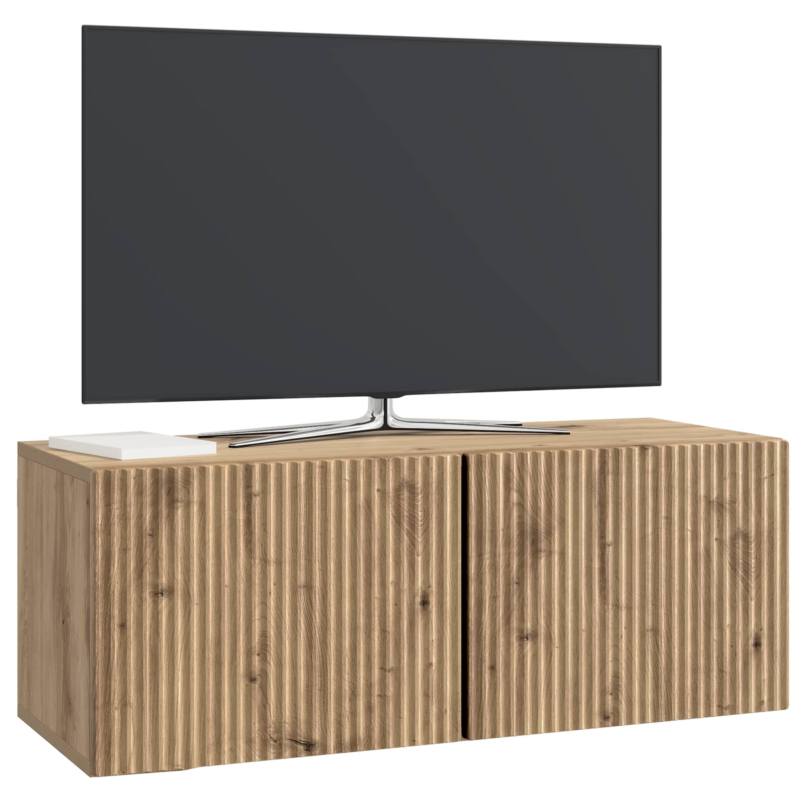 Meuble TV mural Montage mural Chêne artisanal 78,5 x 31 x 30 cm - XIOS