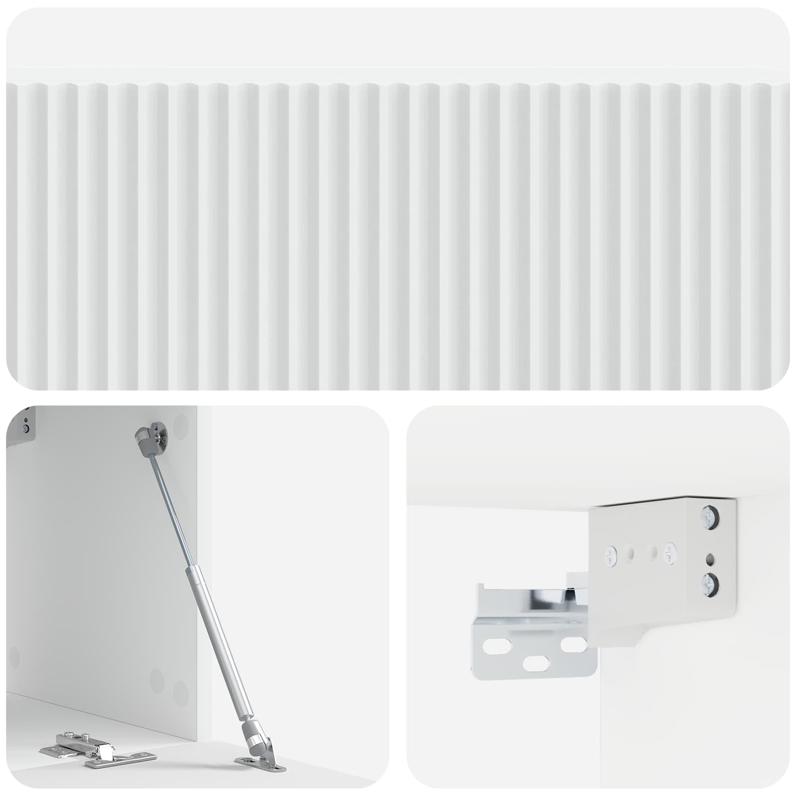 Meuble TV mural Blanc 98 x 31 x 30 cm Bois d'ingénierie - XIOS