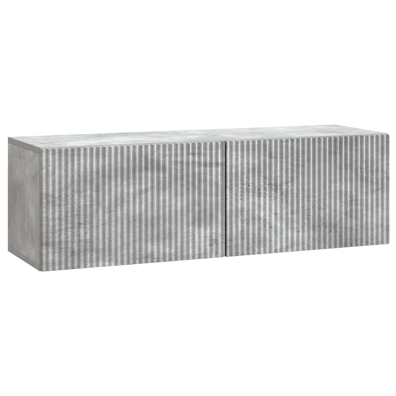 Meuble TV mural Gris béton 98 x 31 x 30 cm Bois d'ingénierie - XIOS