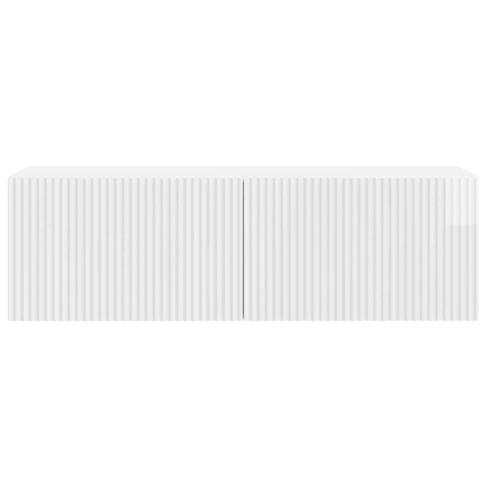 Meuble TV mural Montage mural Blanc brillant 98 x 31 x 30 cm - XIOS
