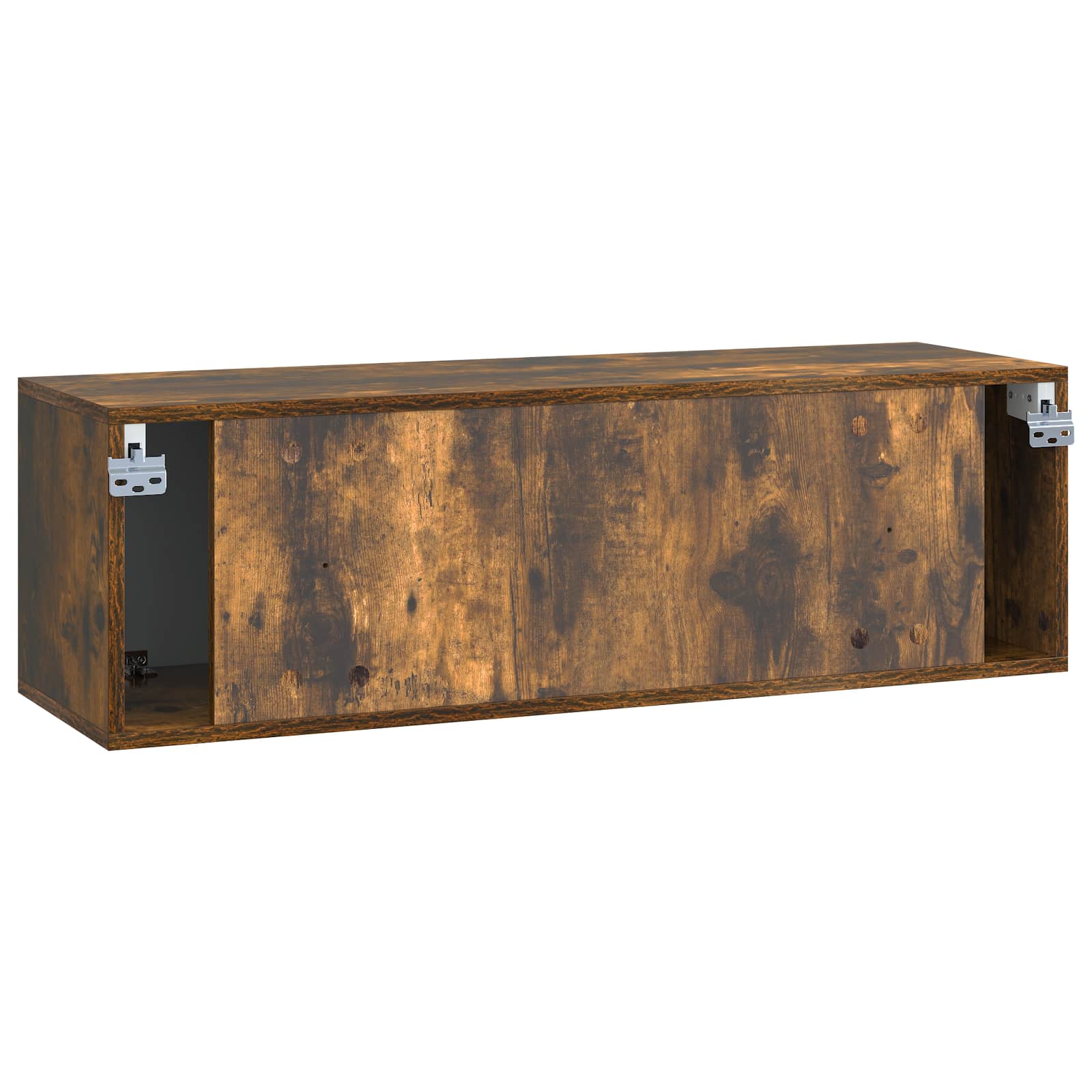 Meuble TV mural Chêne fumé 98 x 31 x 30 cm Bois d'ingénierie - XIOS