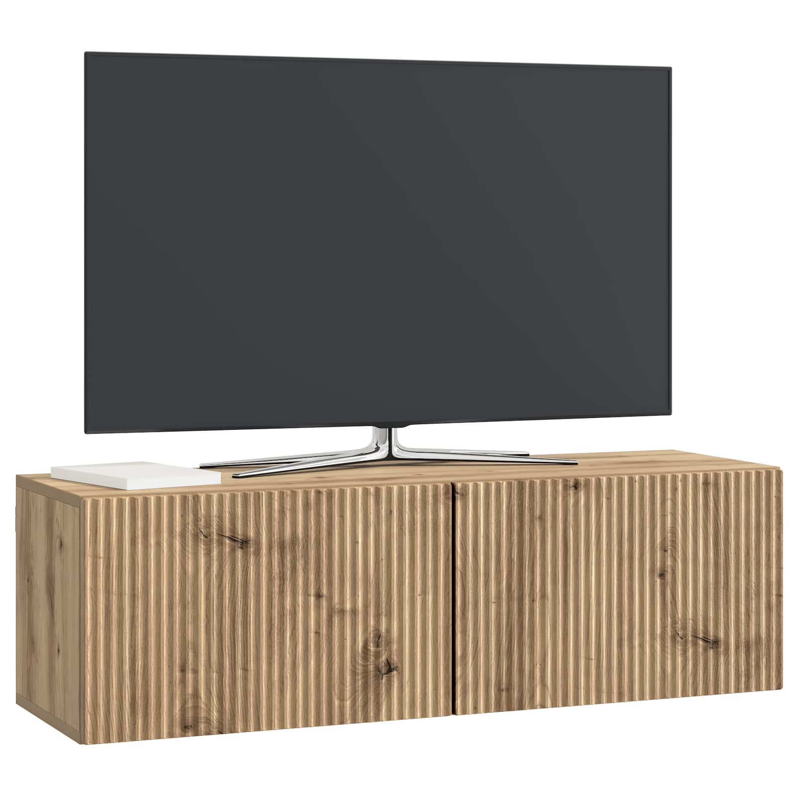 Meuble TV mural Montage mural Chêne artisanal 98 x 31 x 30 cm - XIOS
