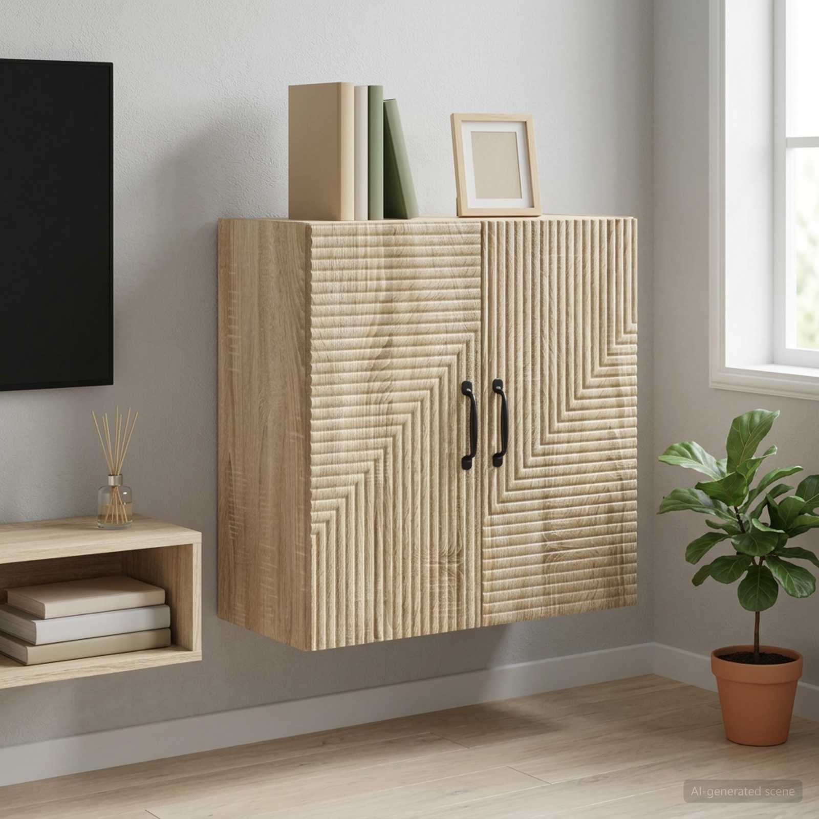 Armoire Murale Chêne Sonoma 59 x 31 x 60 cm Bois d'ingénierie - XIOS