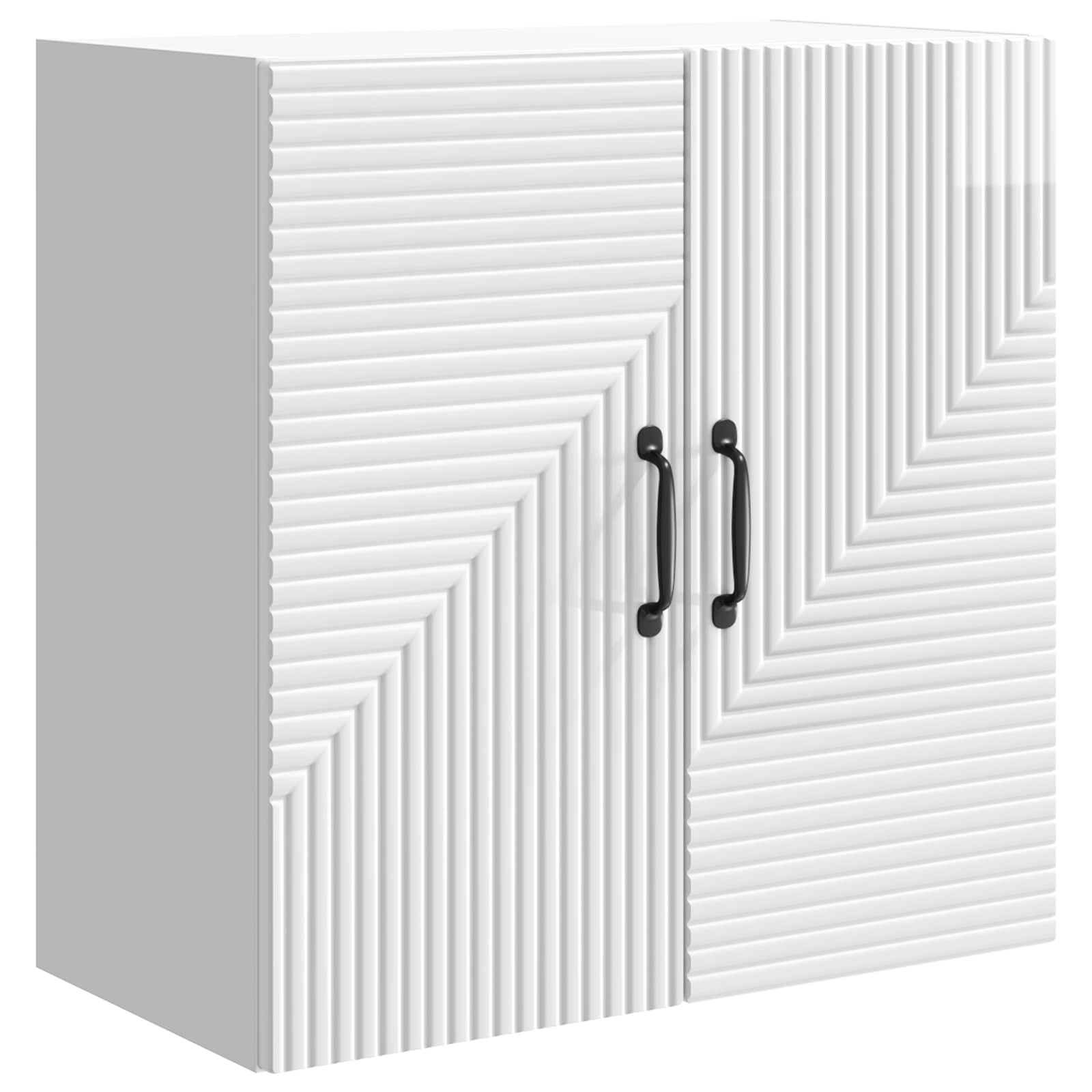 Armoire Murale Blanc brillant 59 x 31 x 60 cm Bois d'ingénierie - XIOS