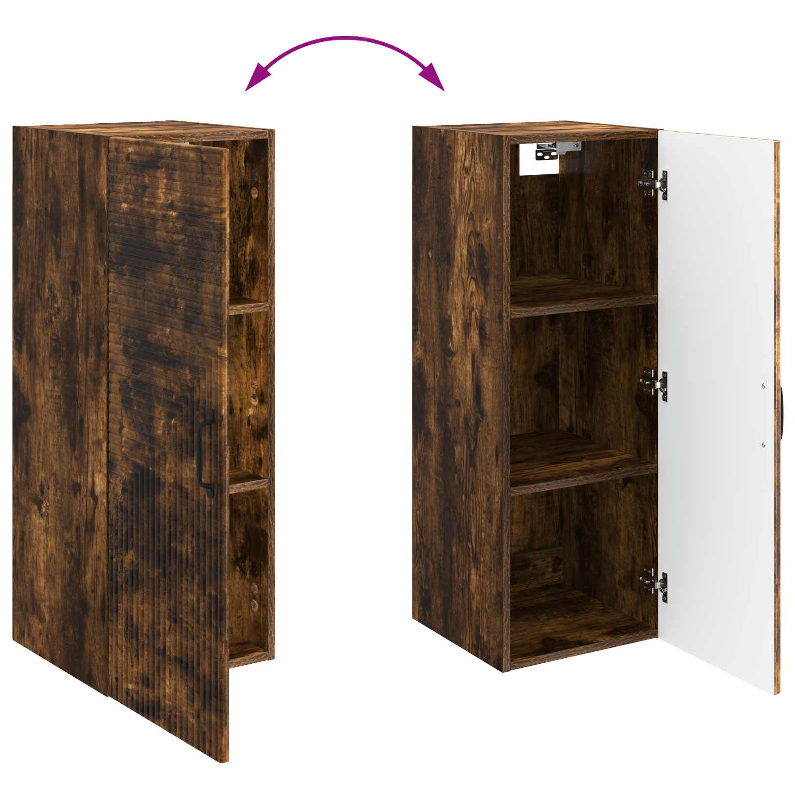 Armoire Murale Chêne fumé 33 x 34,5 x 90 cm Bois d'ingénierie - XIOS