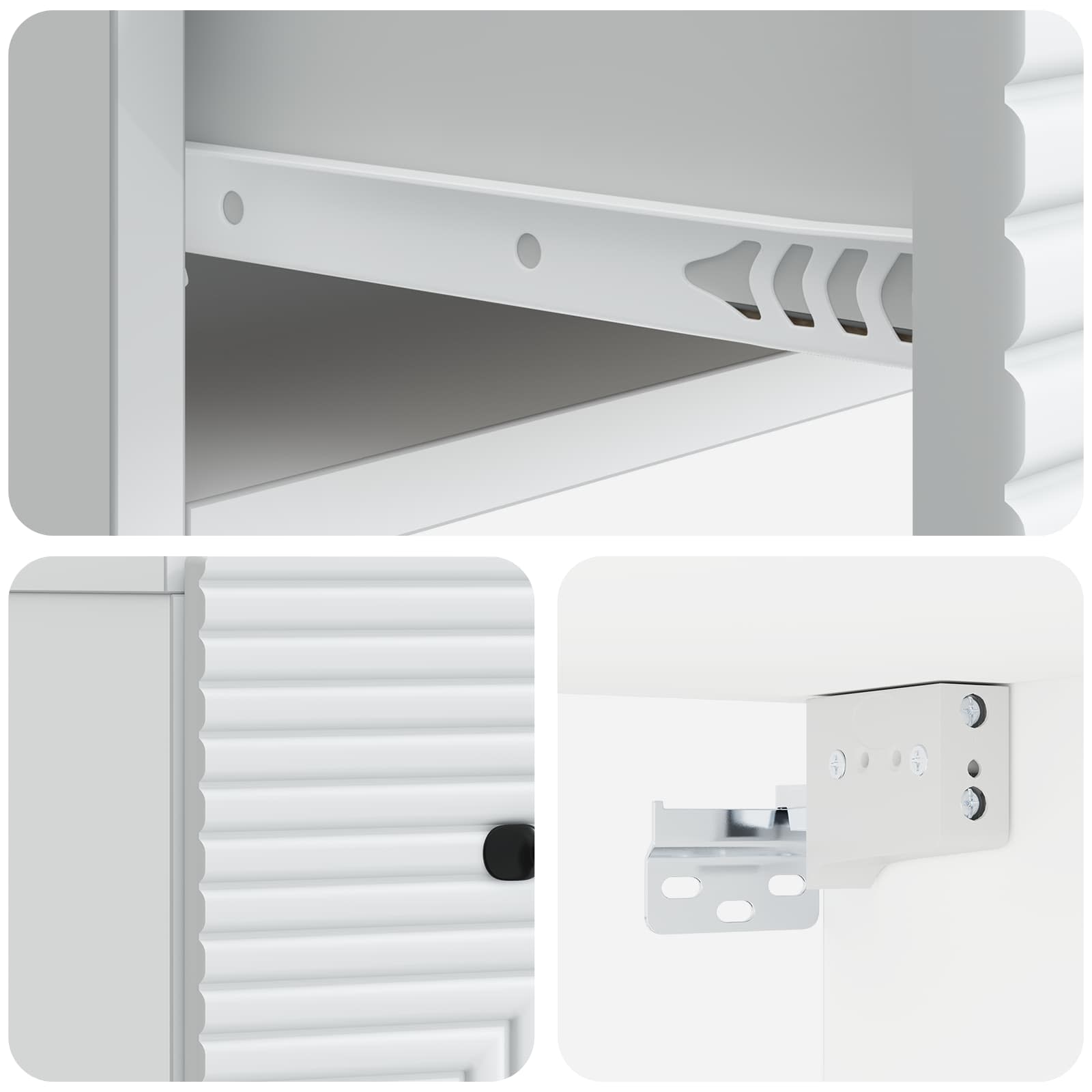 Cabinet de chevet mural 2 pcs Blanc 34,5 x 33 x 20 cm - XIOS