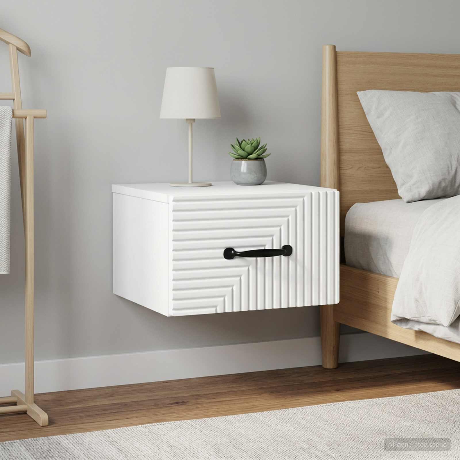 Cabinet de chevet mural 2 pcs Blanc 34,5 x 33 x 20 cm - XIOS