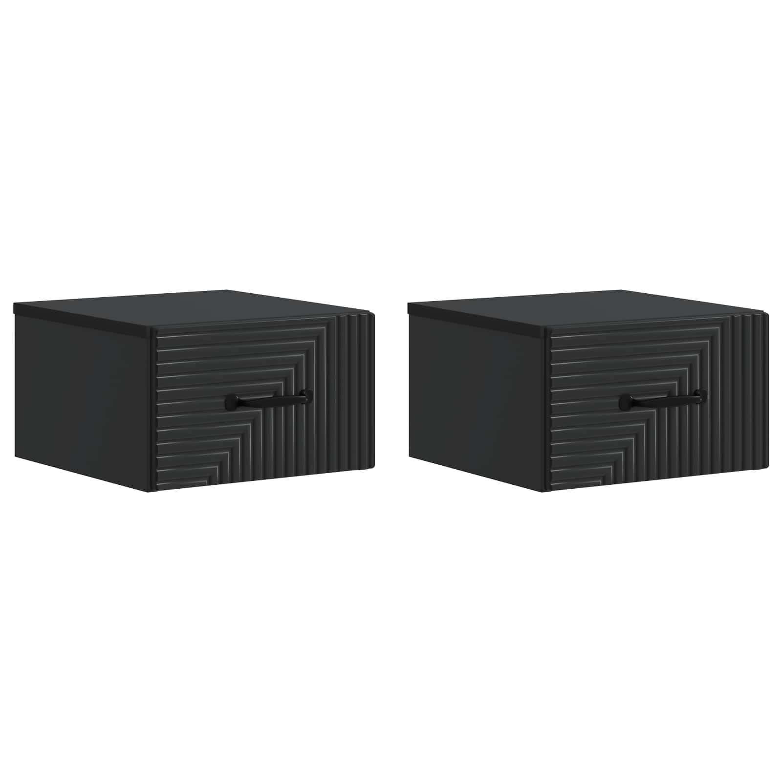 Cabinet de chevet mural 2 pcs Noir 34,5 x 33 x 20 cm - XIOS