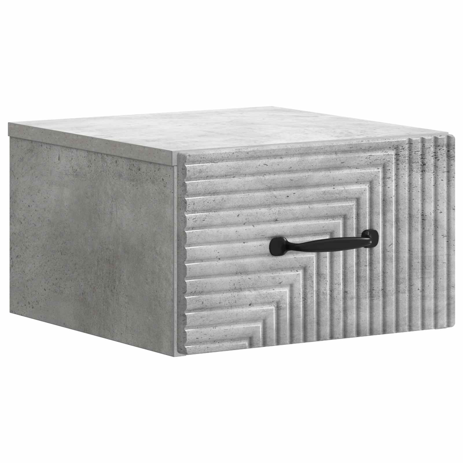 Cabinet de chevet mural 2 pc Gris béton 34,5 x 33 x 20 cm - XIOS