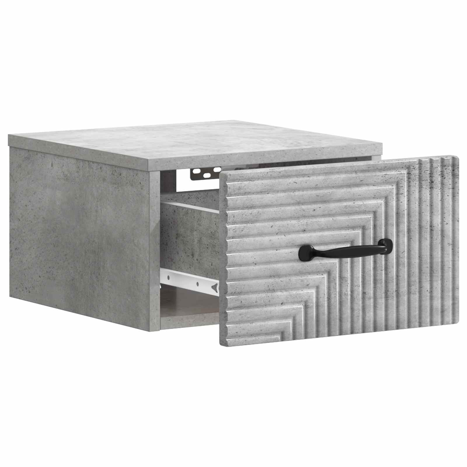 Cabinet de chevet mural 2 pc Gris béton 34,5 x 33 x 20 cm - XIOS