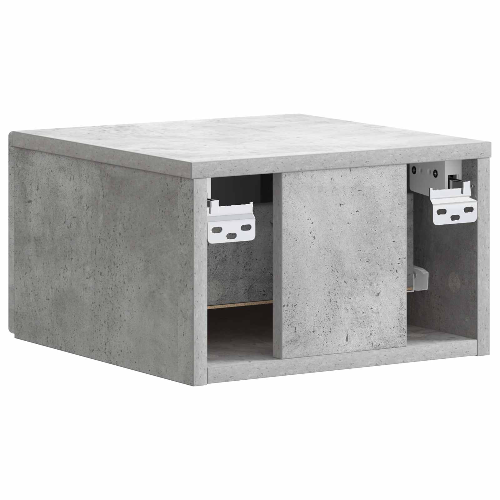 Cabinet de chevet mural 2 pc Gris béton 34,5 x 33 x 20 cm - XIOS
