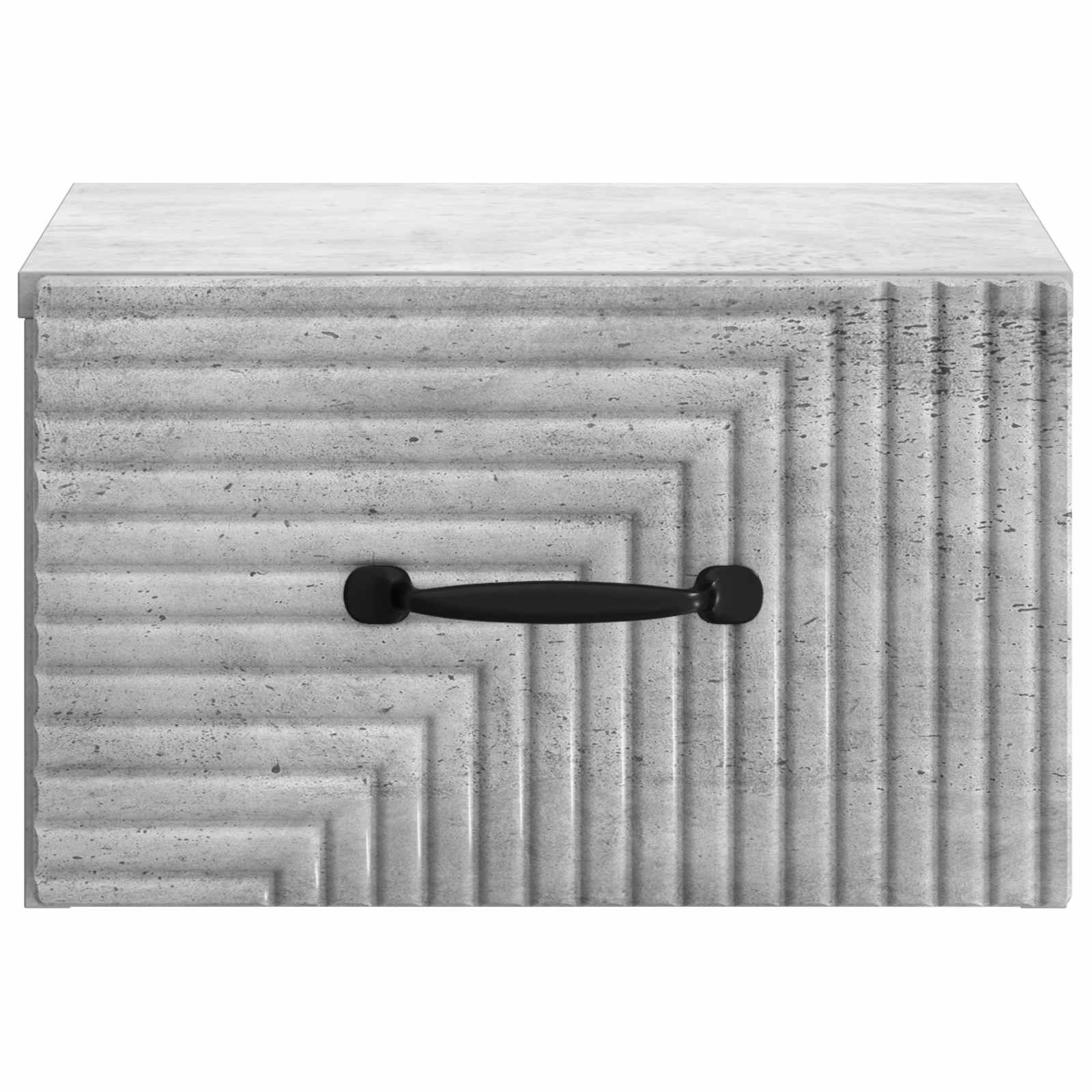 Cabinet de chevet mural 2 pc Gris béton 34,5 x 33 x 20 cm - XIOS