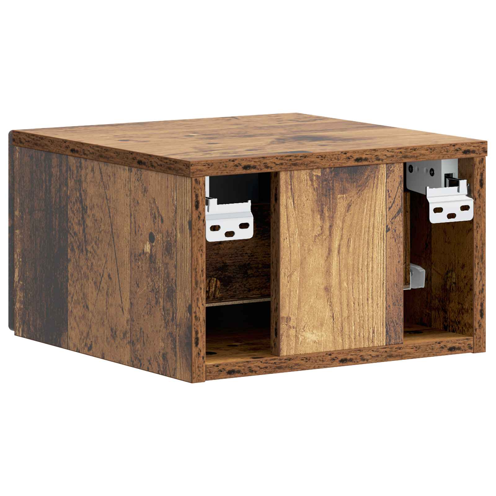 Cabinet de chevet mural 2 pc Bois ancien 34,5 x 33 x 20 cm - XIOS