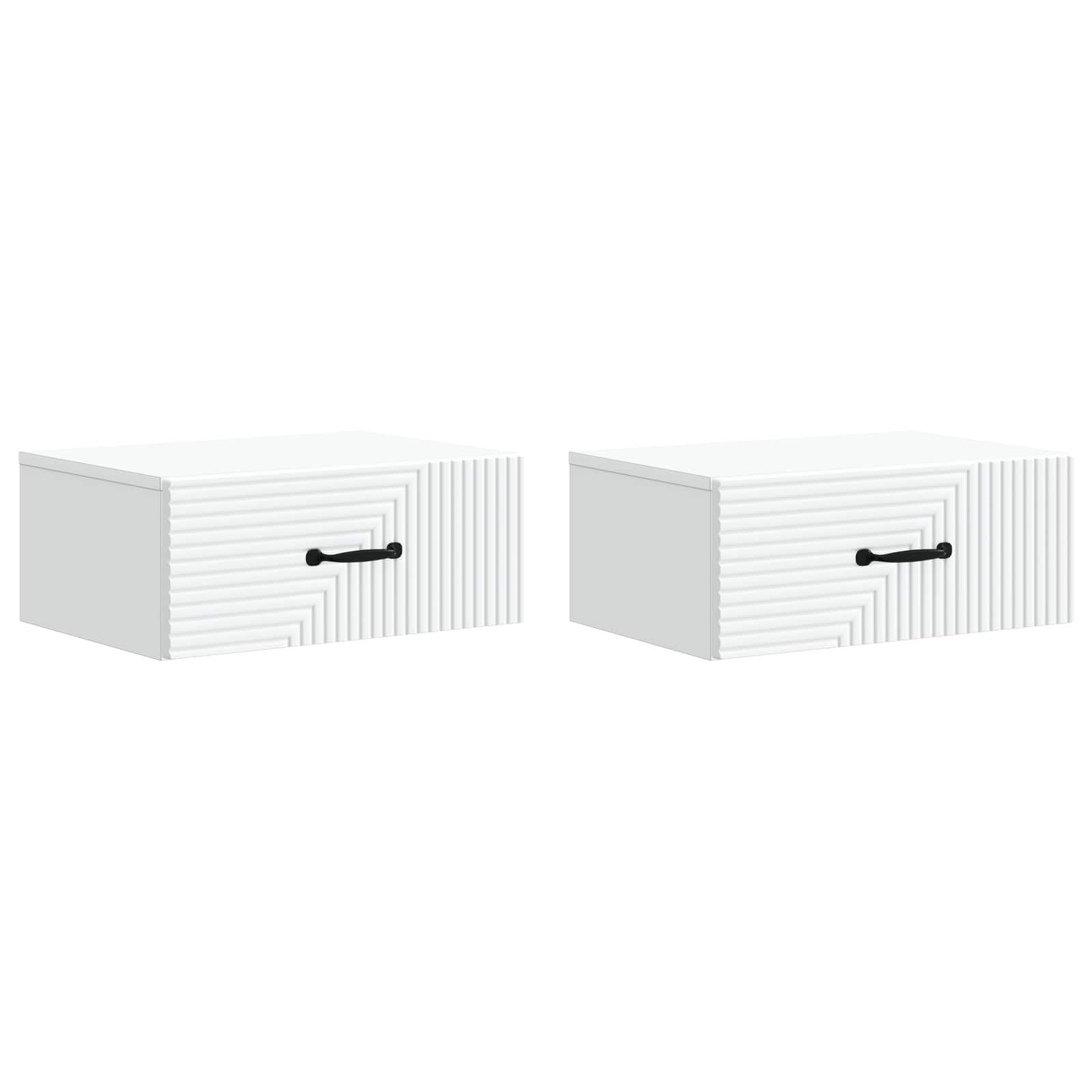 Cabinet de chevet mural 2 pcs Blanc 49 x 34,5 x 20 cm - XIOS
