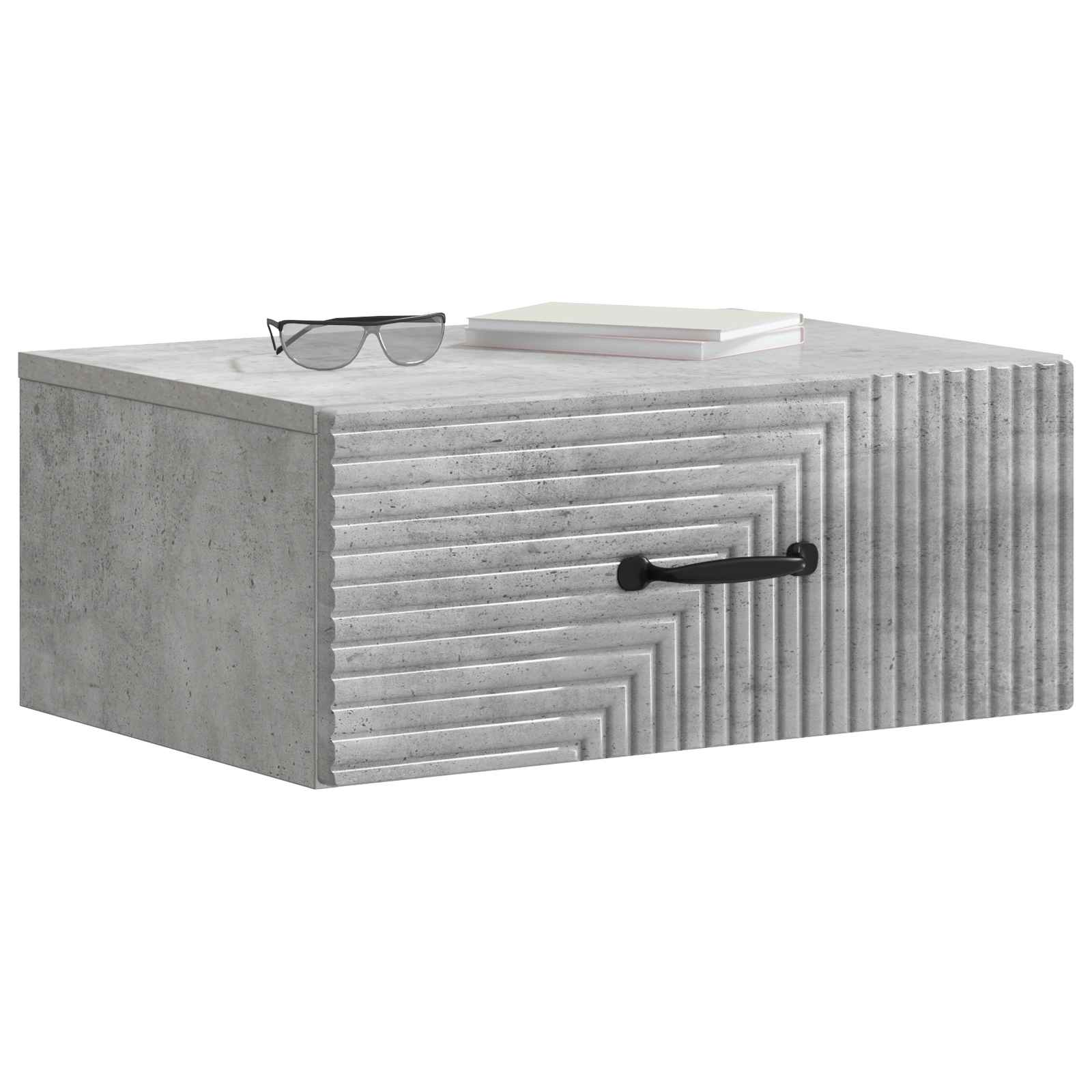 Cabinet de chevet mural 2 pcs Gris béton 49 x 34,5 x 20 cm - XIOS