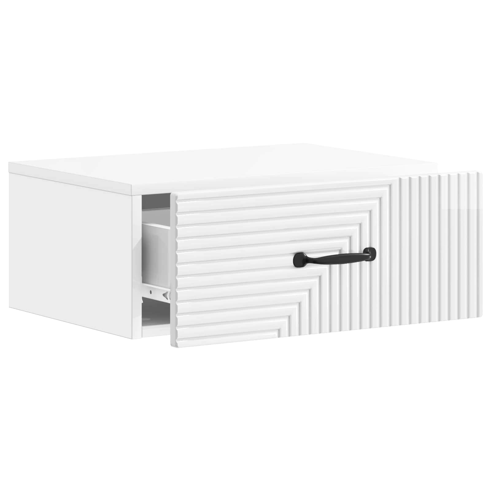 Cabinet de chevet mural 2 pcs Blanc brillant 49 x 34,5 x 20 cm - XIOS