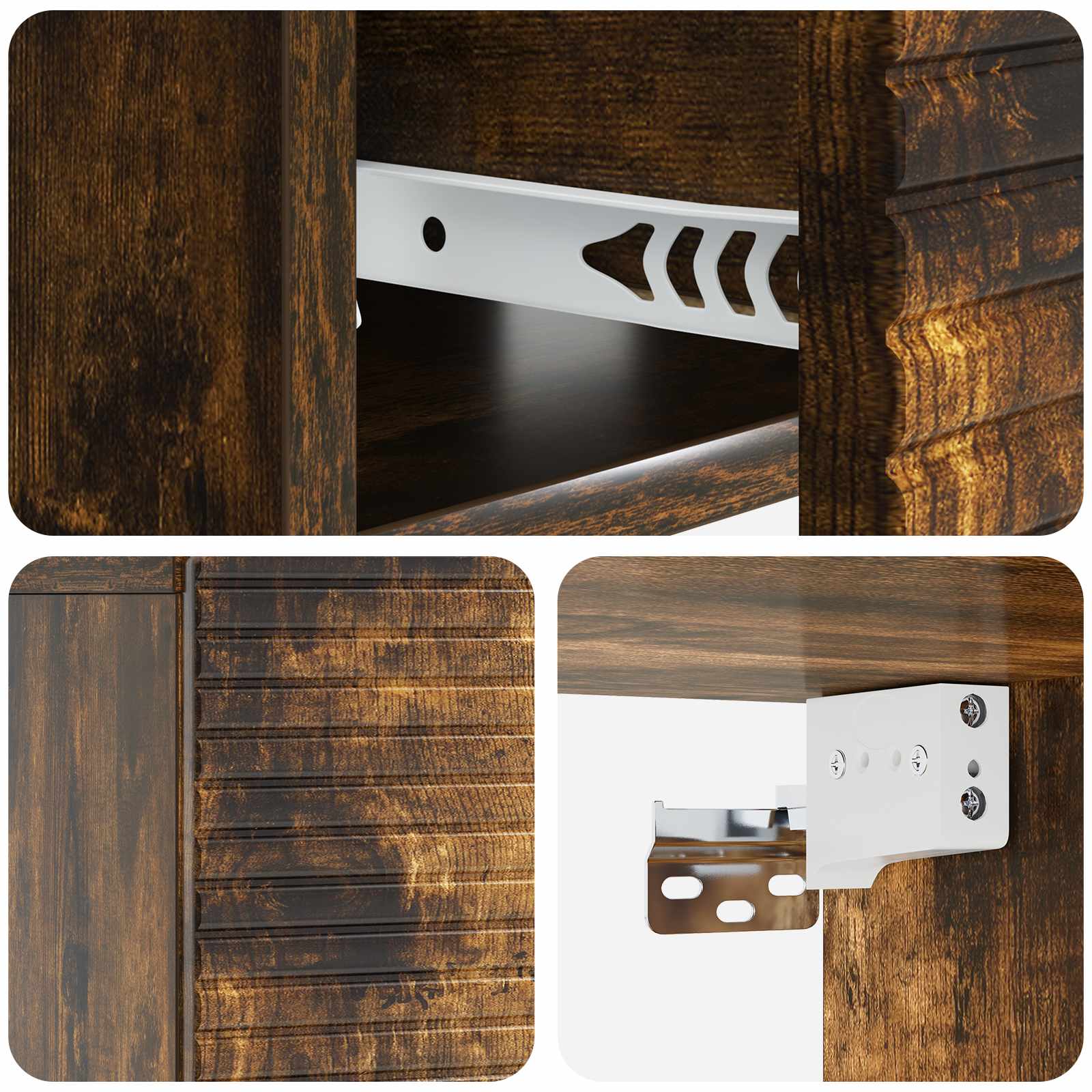 Cabinet de chevet mural 2 pcs Chêne fumé 49 x 34,5 x 20 cm - XIOS