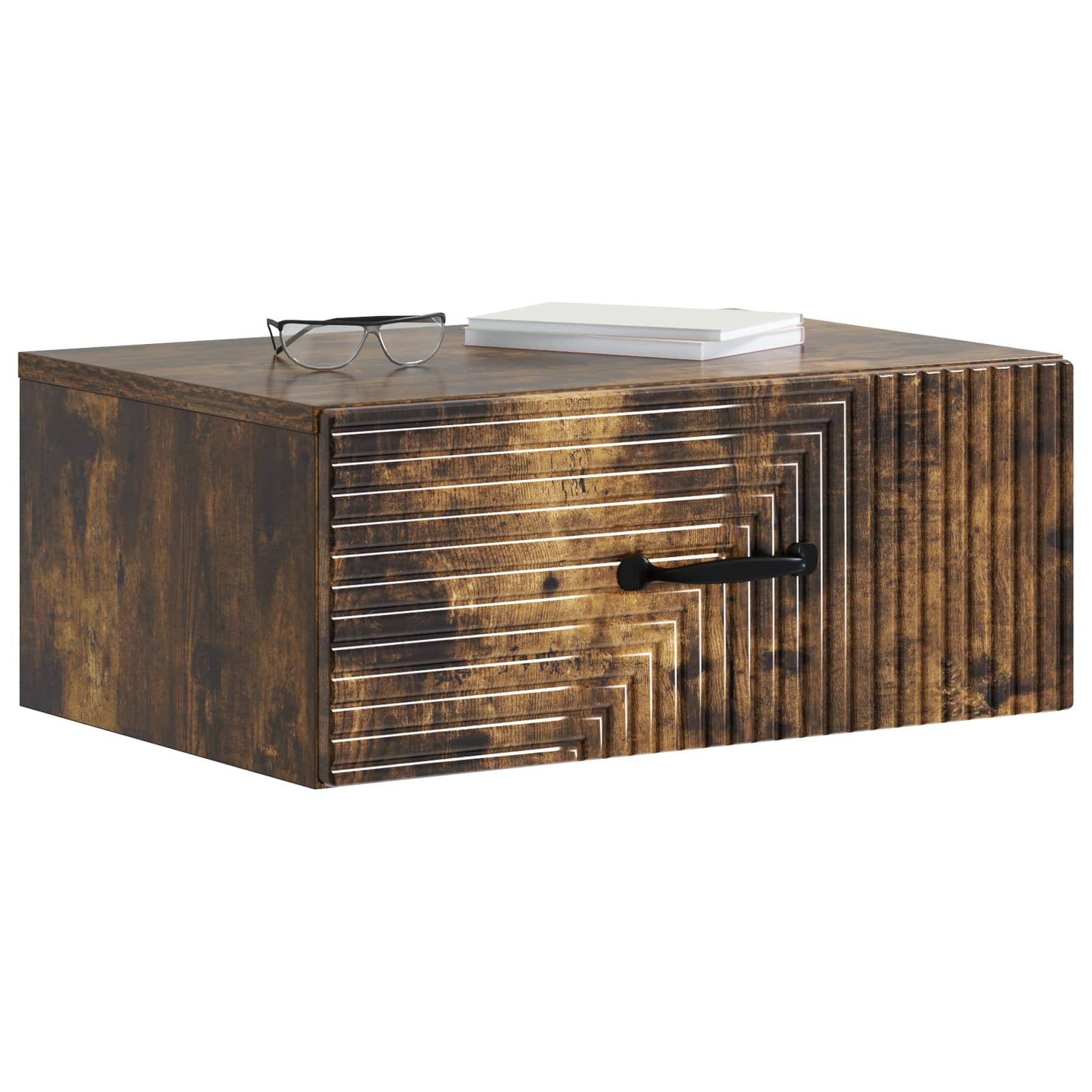 Cabinet de chevet mural 2 pcs Chêne fumé 49 x 34,5 x 20 cm - XIOS