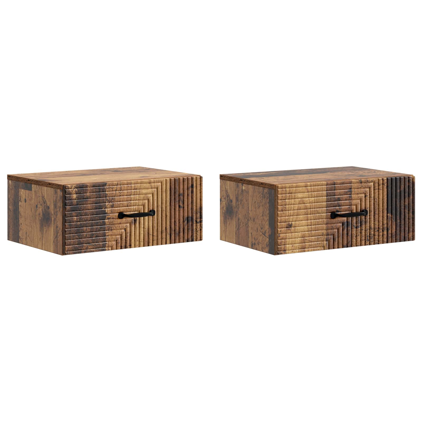 Cabinet de chevet mural 2 pcs Bois ancien 49 x 34,5 x 20 cm - XIOS