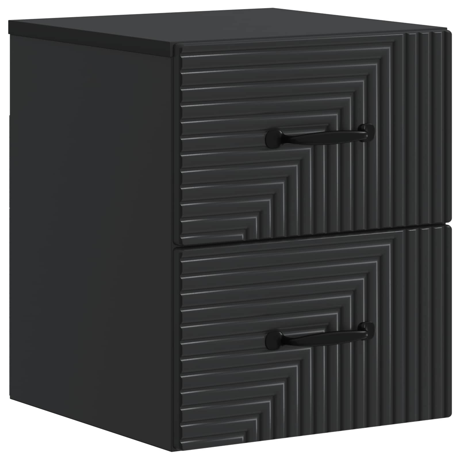 Cabinet de chevet mural 2 pcs Noir 34,5 x 33 x 40 cm - XIOS