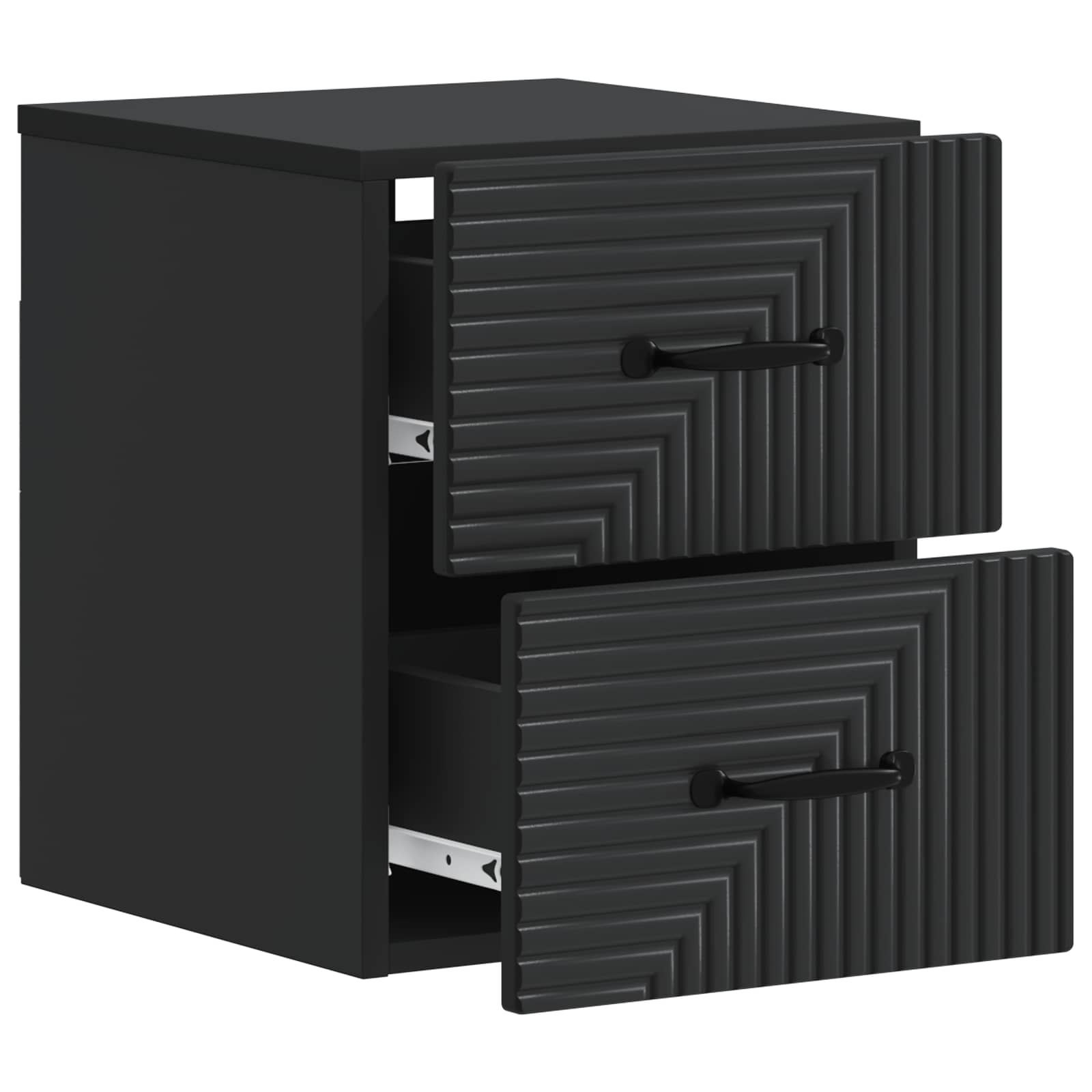 Cabinet de chevet mural 2 pcs Noir 34,5 x 33 x 40 cm - XIOS