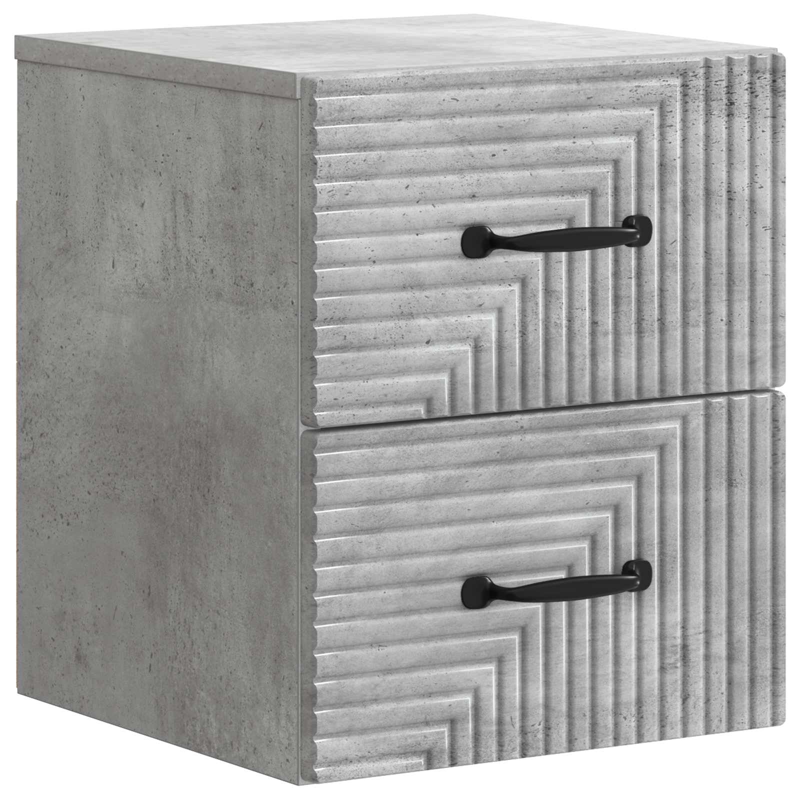 Cabinet de chevet mural 2 pcs Gris béton 34,5 x 33 x 40 cm - XIOS