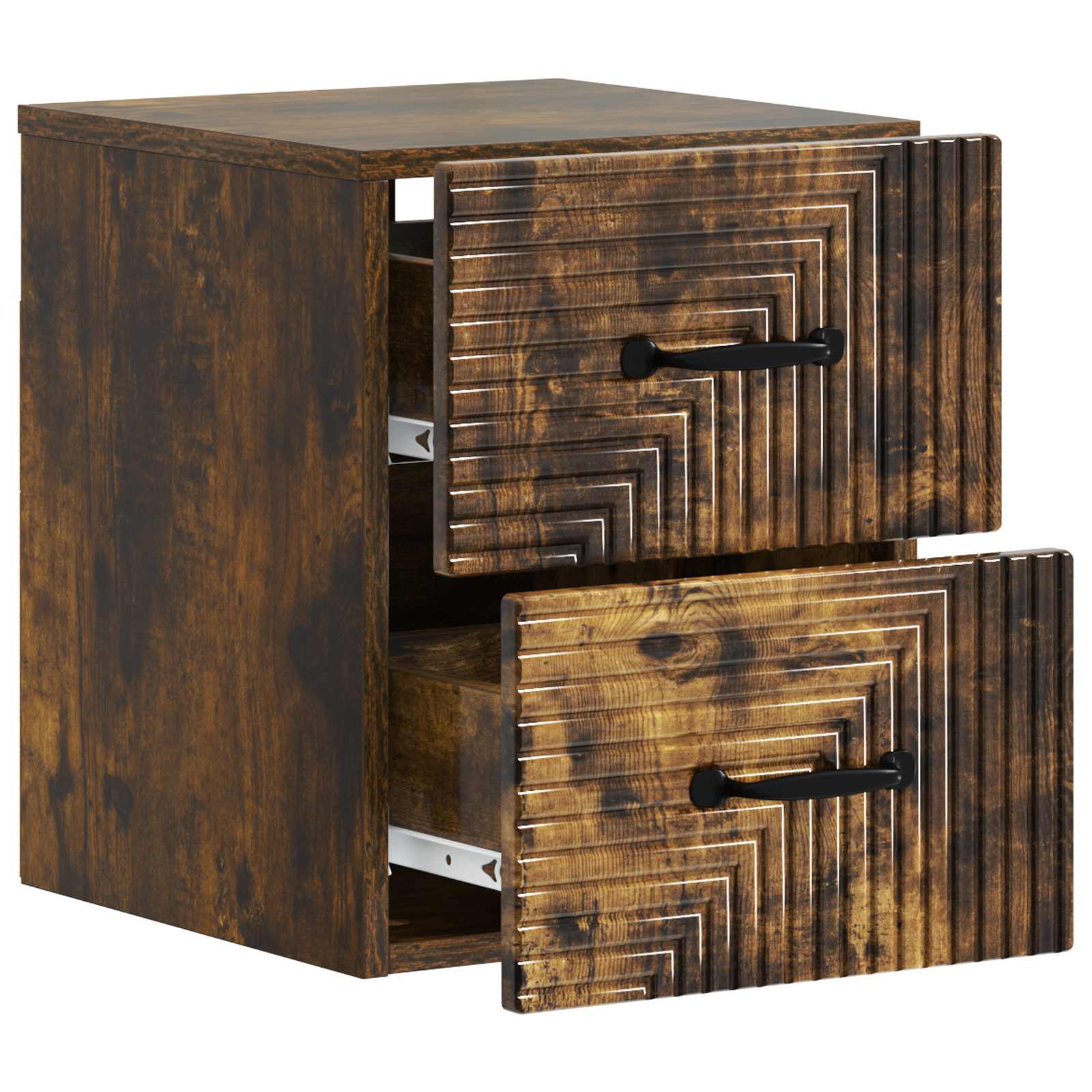 Cabinet de chevet mural 2 pcs Chêne fumé 34,5 x 33 x 40 cm - XIOS