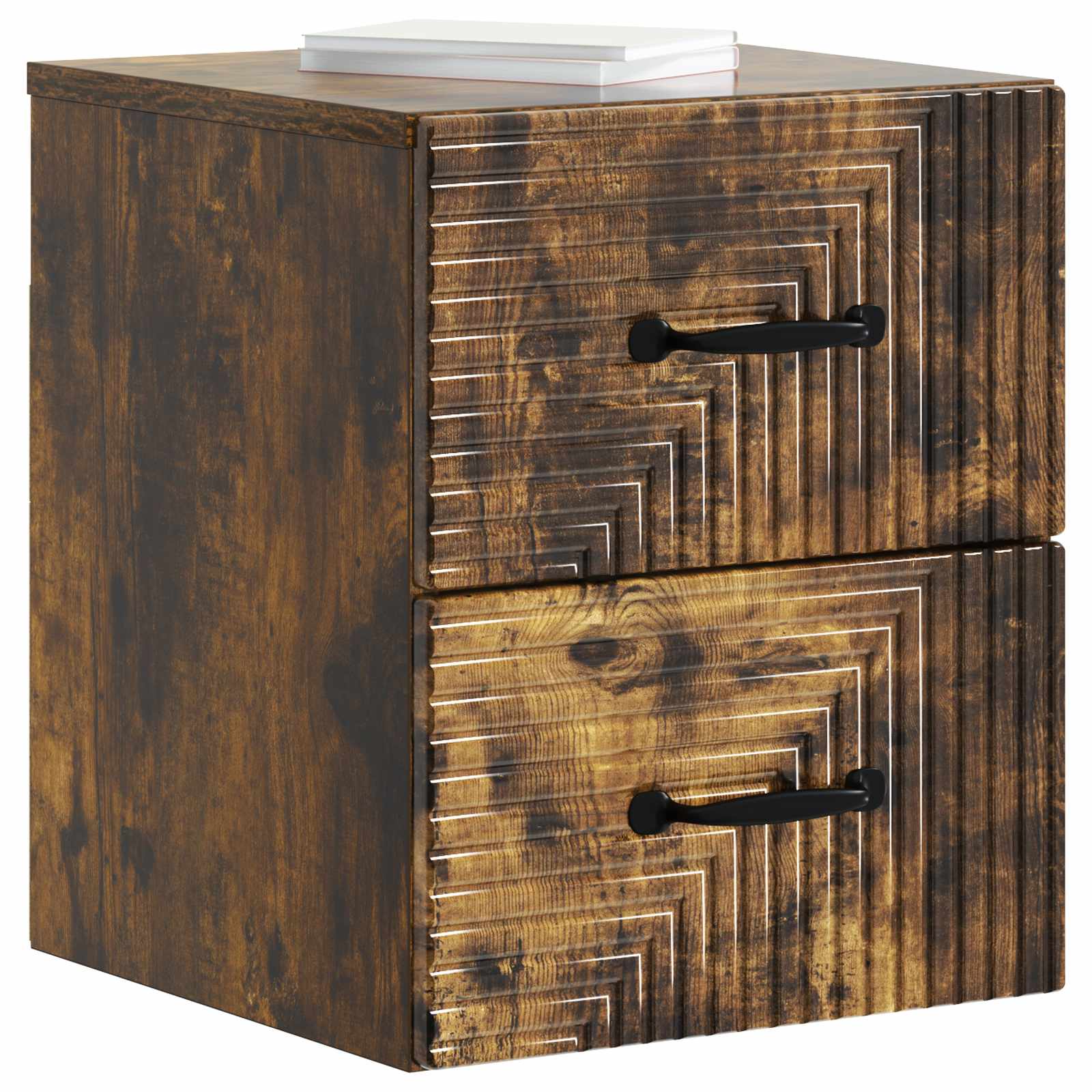 Cabinet de chevet mural 2 pcs Chêne fumé 34,5 x 33 x 40 cm - XIOS