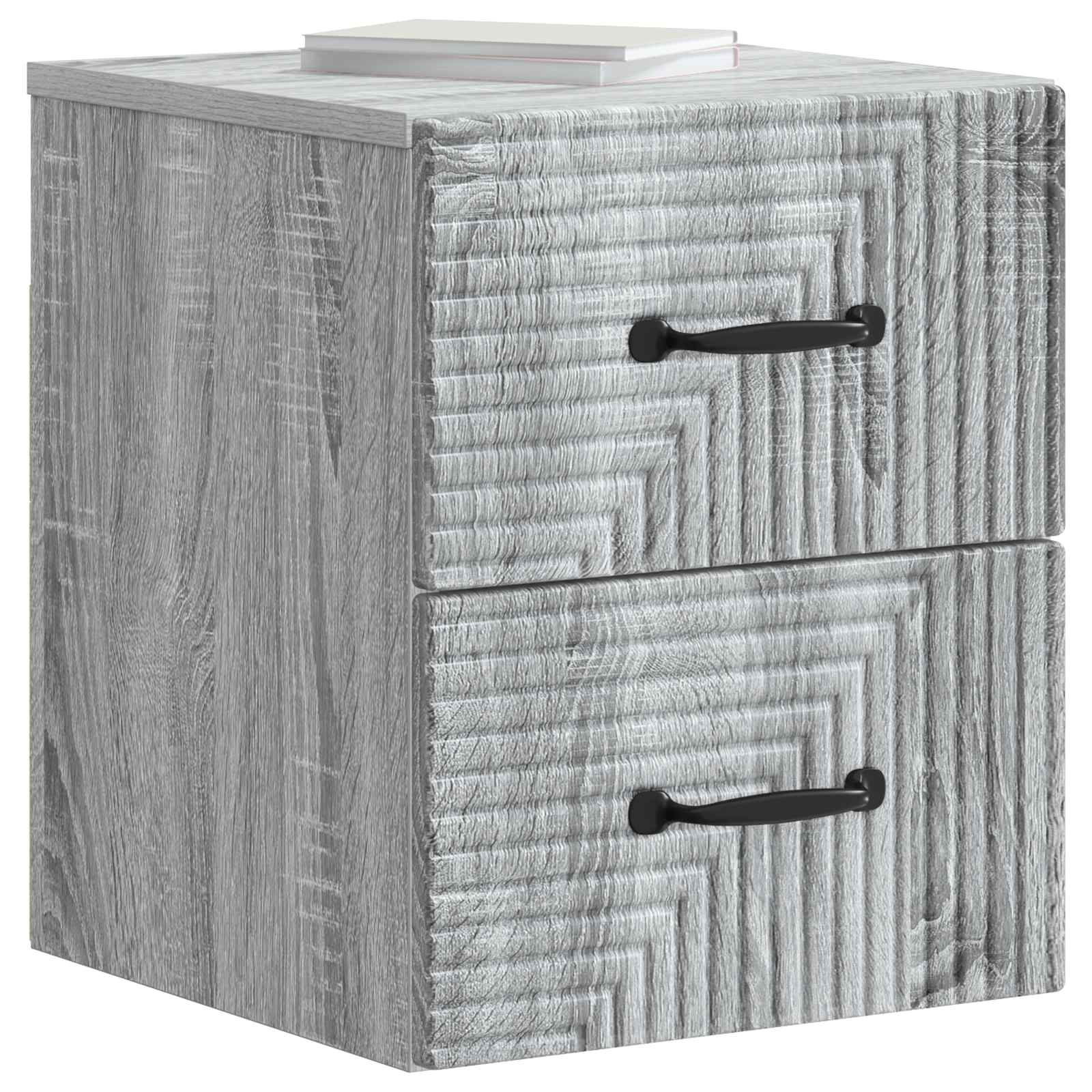 Cabinet de chevet mural 2 pcs Sonoma gris 34,5 x 33 x 40 cm - XIOS