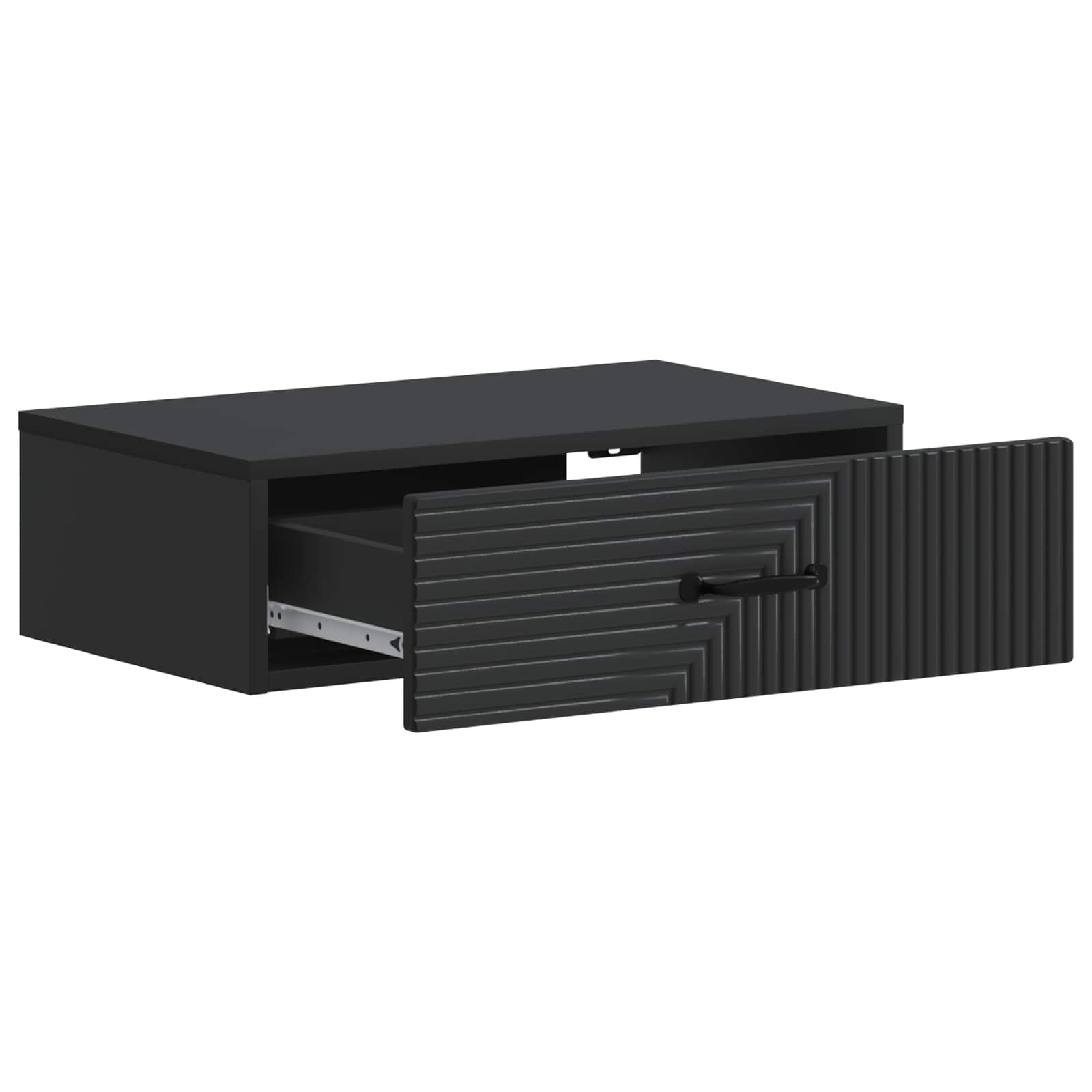 Table d'appoint murale Noir 59 x 34,5 x 17 cm Bois d'ingénierie - XIOS