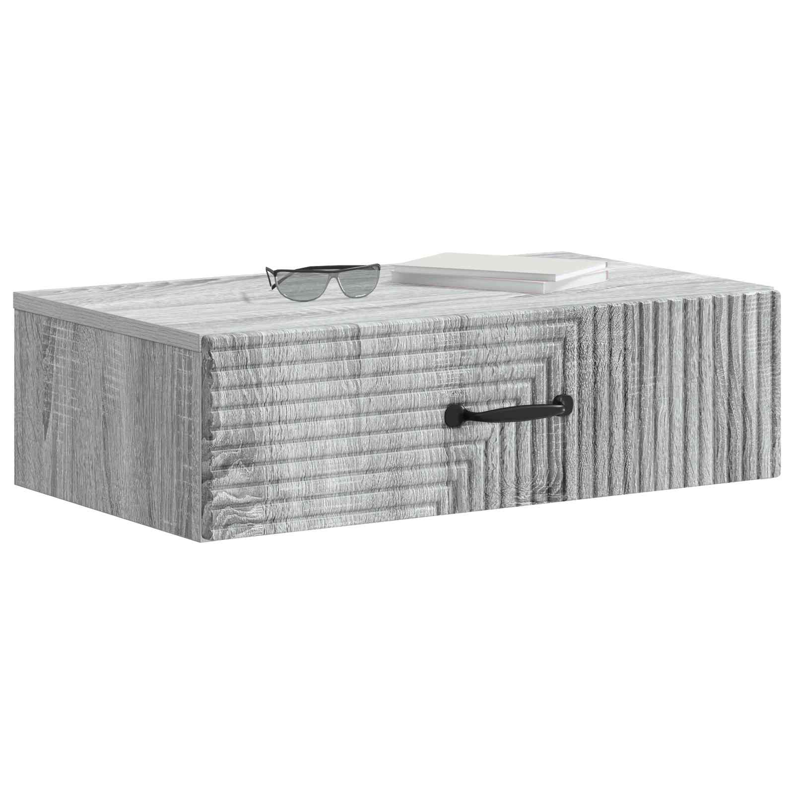 Table d'appoint murale Sonoma gris 59 x 34,5 x 17 cm - XIOS