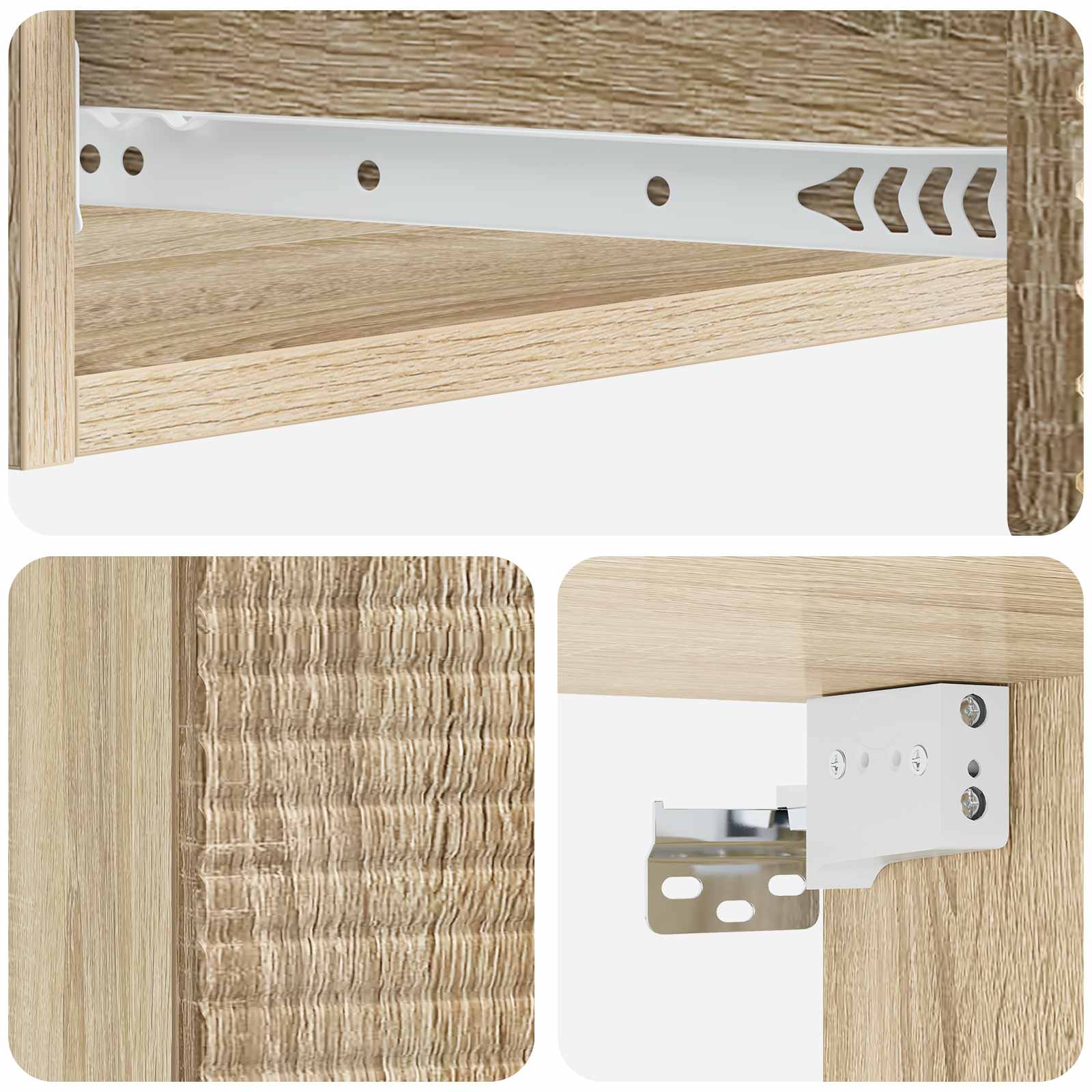 Table d'appoint murale Chêne Sonoma 87,5 x 34,5 x 17 cm