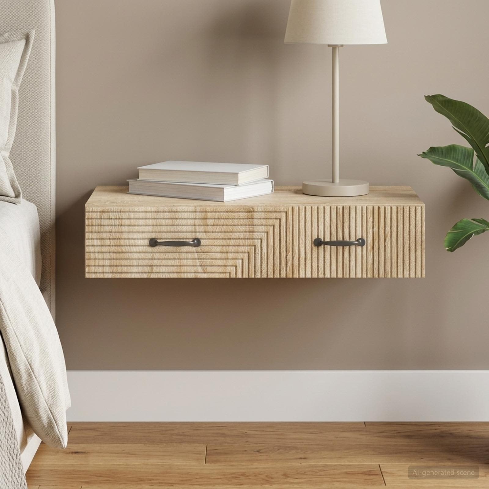 Table d'appoint murale Chêne Sonoma 87,5 x 34,5 x 17 cm