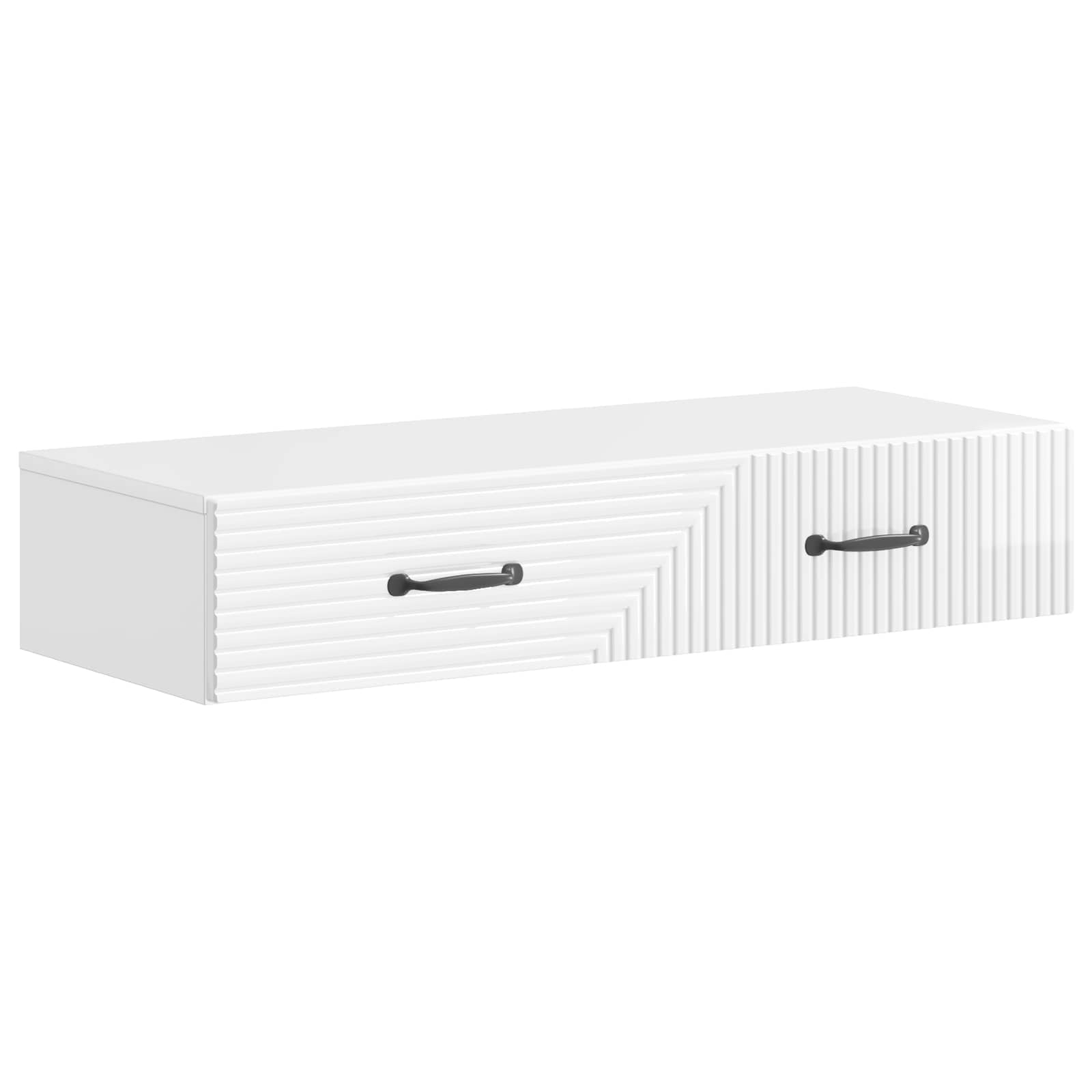 Table d'appoint murale Blanc brillant 87,5 x 34,5 x 17 cm - XIOS