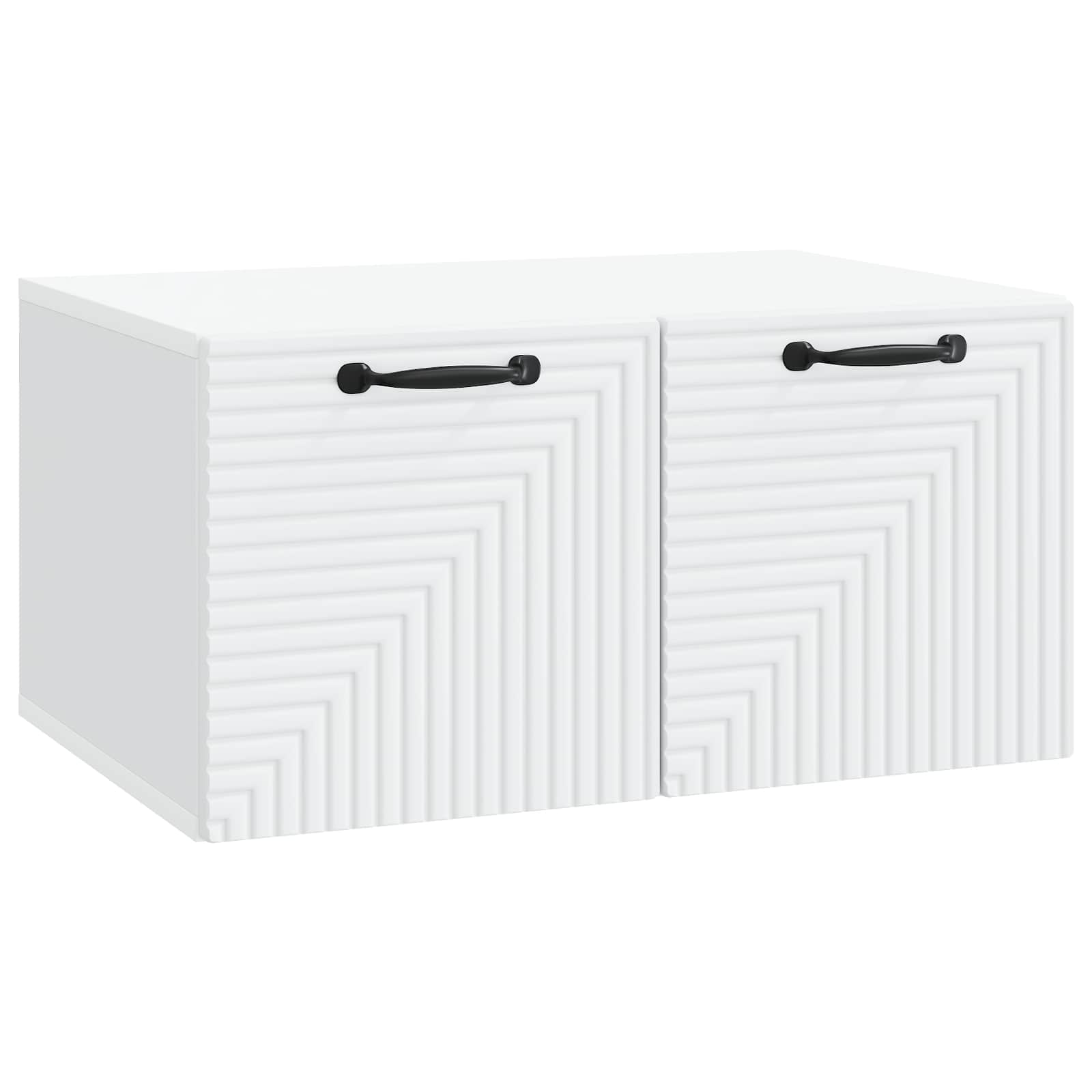 Meuble TV mural Blanc 59,5 x 41 x 30 cm Bois d'ingénierie